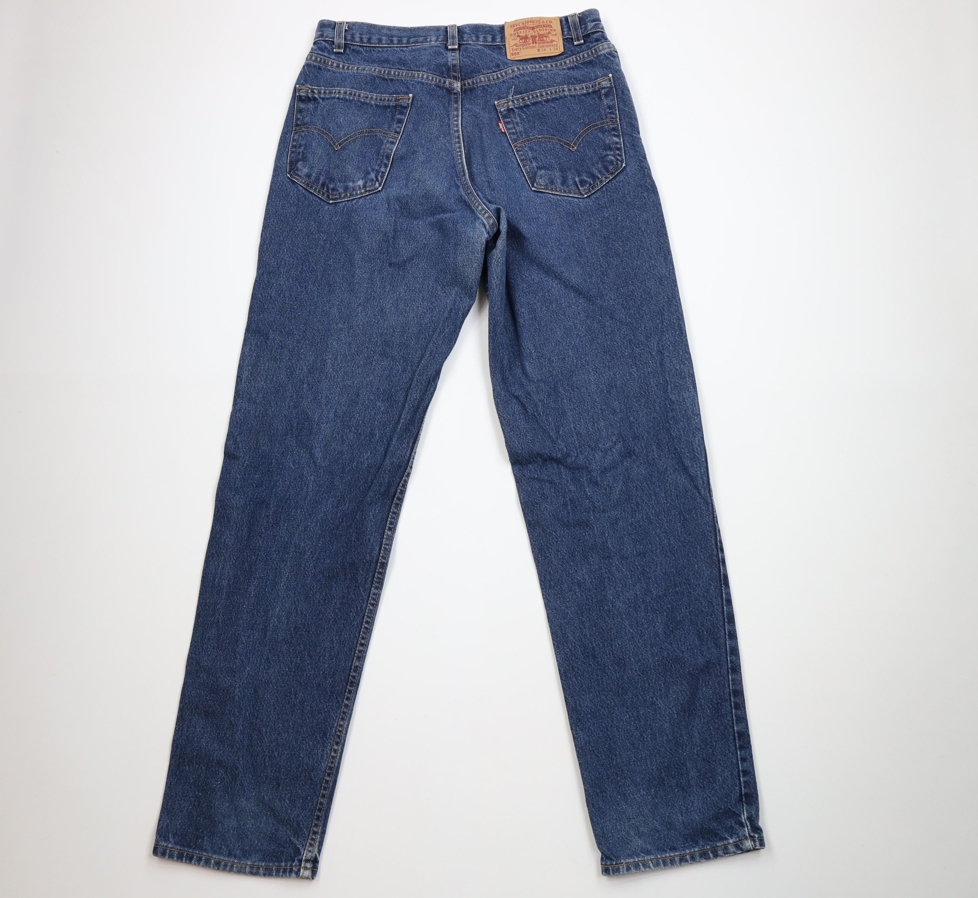 Levi's Vintage Y2K 2002 Levis 550 Relaxed Fit Denim Jeans Blue USA Size US 34 / EU 50 - 11 Thumbnail
