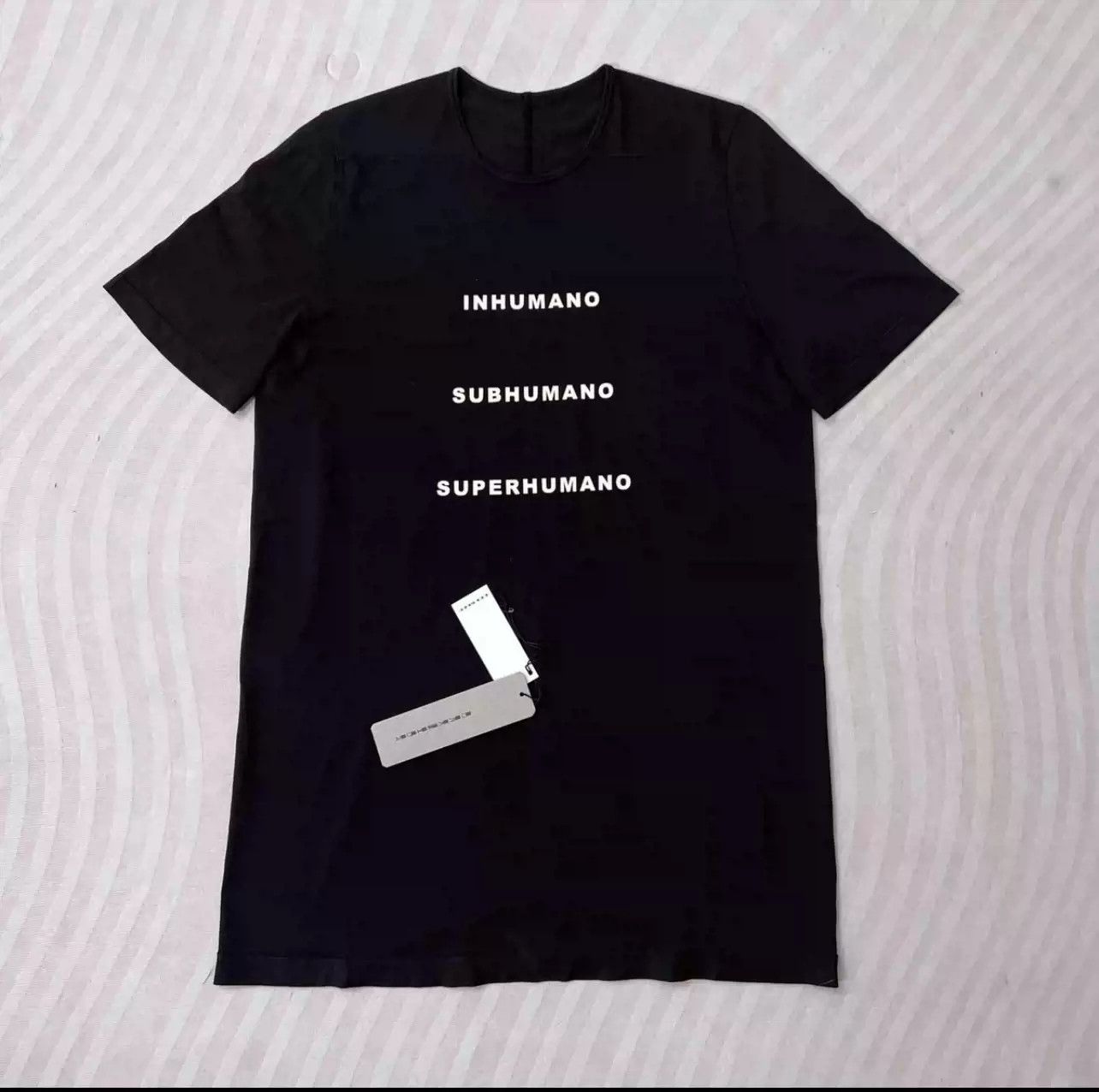 Rick Owens Rickowens double-line slogan short sleeve Size US S / EU 44-46 / 1 - 1 Thumbnail