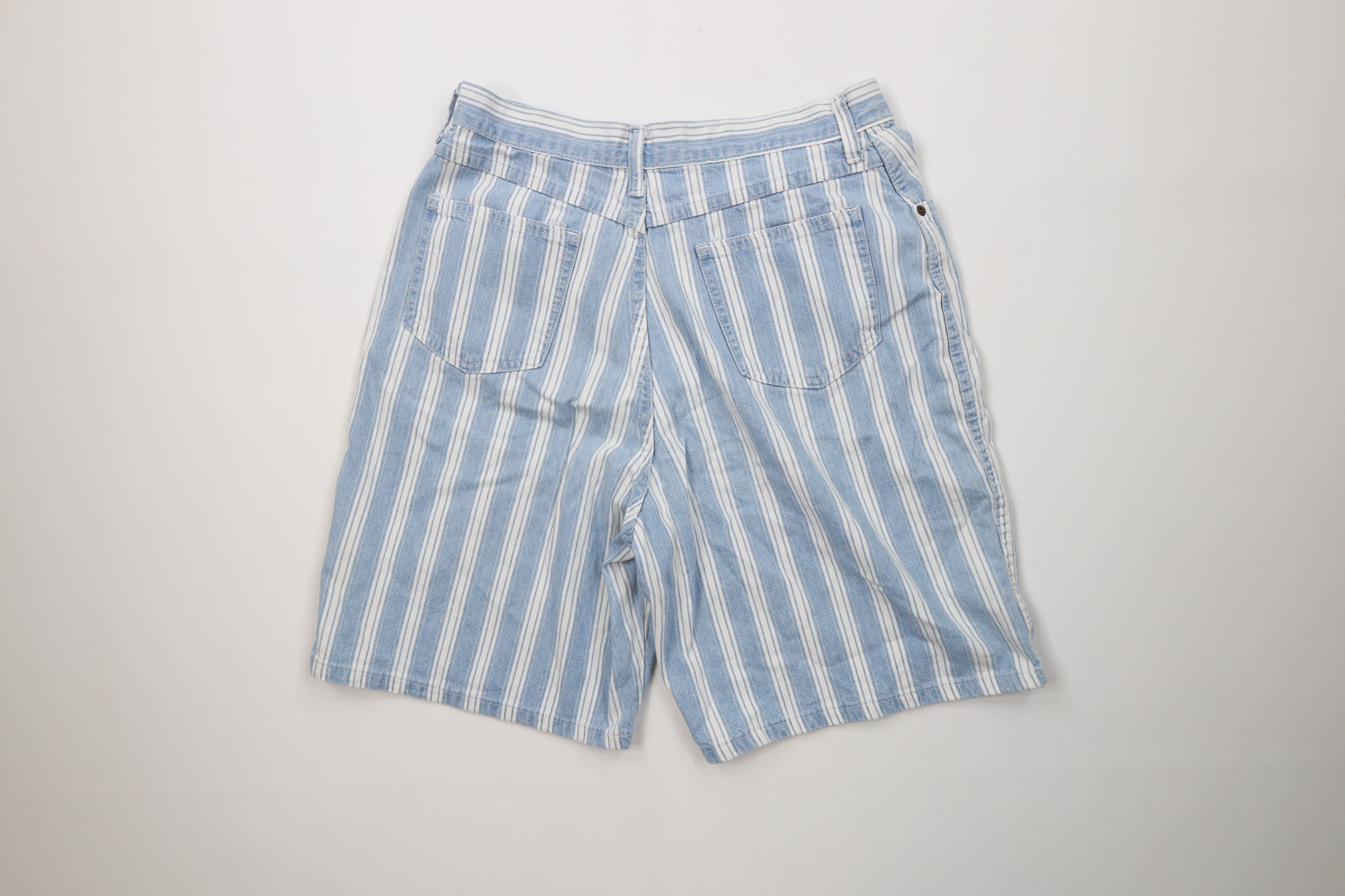 Vintage Vintage 90s Streetwear Block Baggy Denim Jean Shorts USA Size 38" / US 16 / IT 52 - 9 Thumbnail