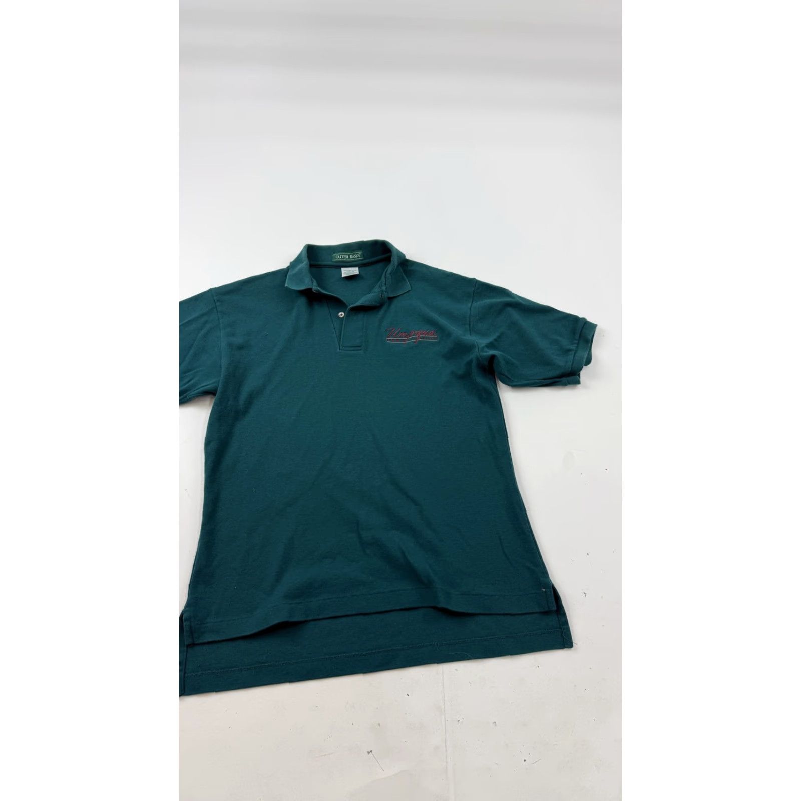 Vintage VINTAGE Outer Banks Polo Shirt Mens M Green College 90s Umpqua Community College Polo Shirt Mens Green 90s Size US M / EU 48-50 / 2 - 3 Thumbnail