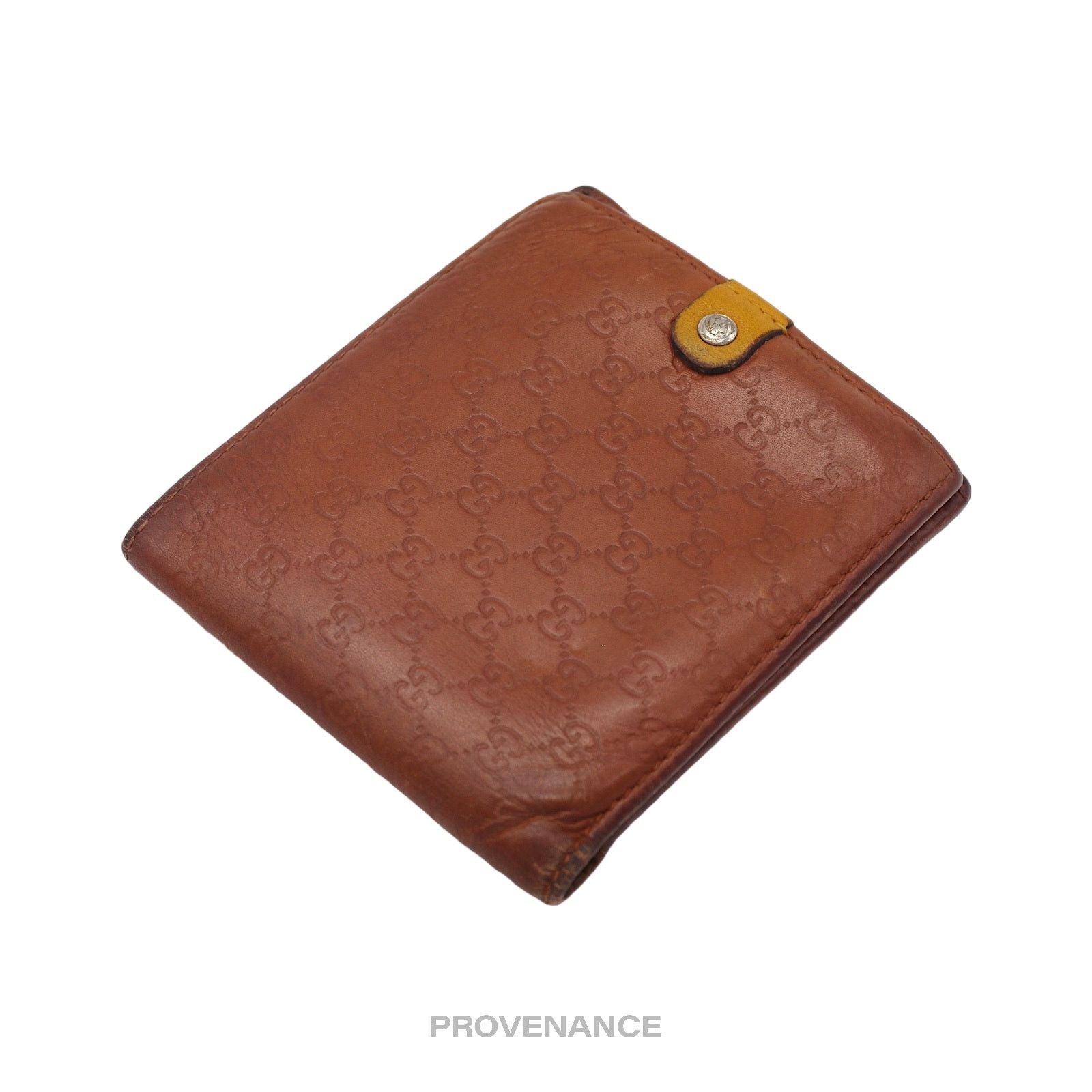 Gucci 🔴 Gucci Bifold Wallet - Orange GG MicroGuccissima Patchwork Size ONE SIZE - 3 Thumbnail