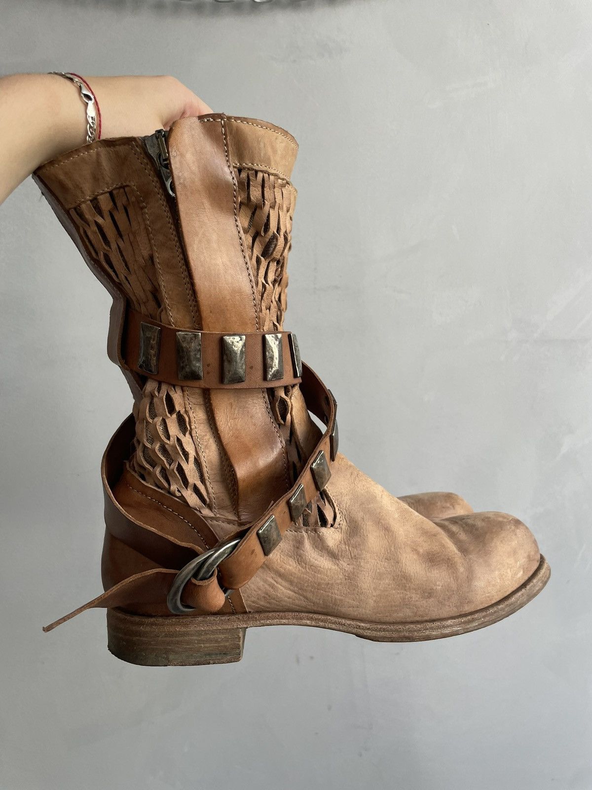 A.S.98 Tornado japanese Avant garde Bikkembergs style boots 90s Size US 7.5 / EU 40-41 - 11 Thumbnail