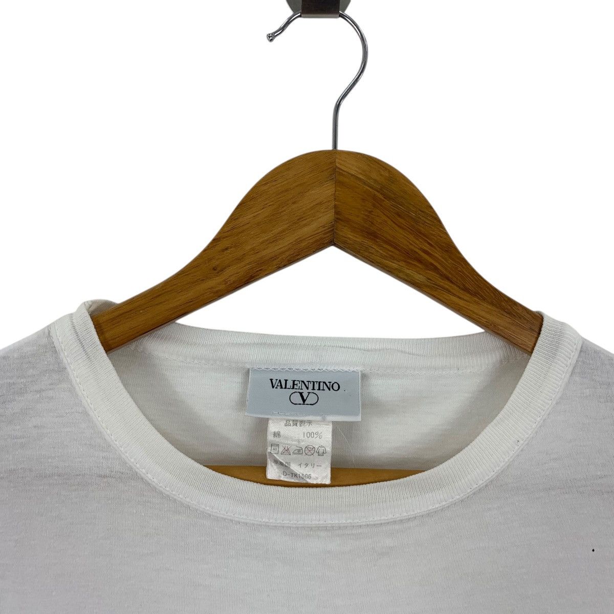 Valentino × Vintage Vintage VALENTINO big spellout logo white tee Size US M / EU 48-50 / 2 - 8 Thumbnail