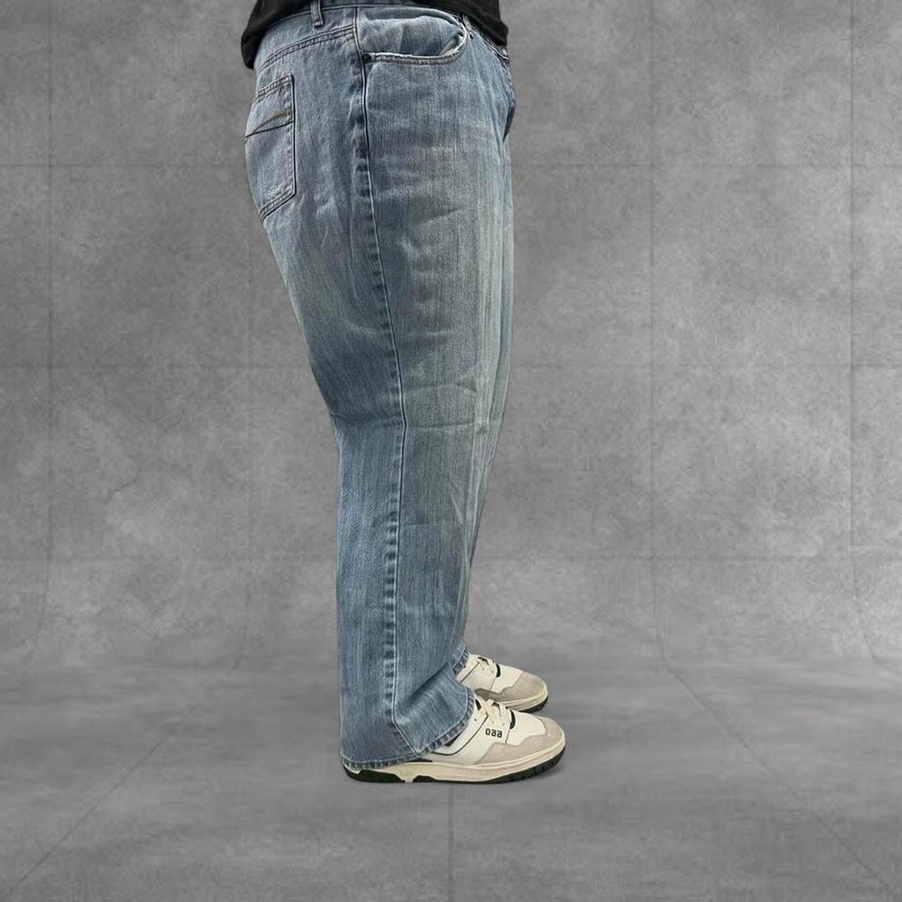 Vintage Crazy Vintage Y2K/2000s Baggy Bootcut Blue Light wash Denim Jeans! Size US 36 / EU 52 - 2 Thumbnail