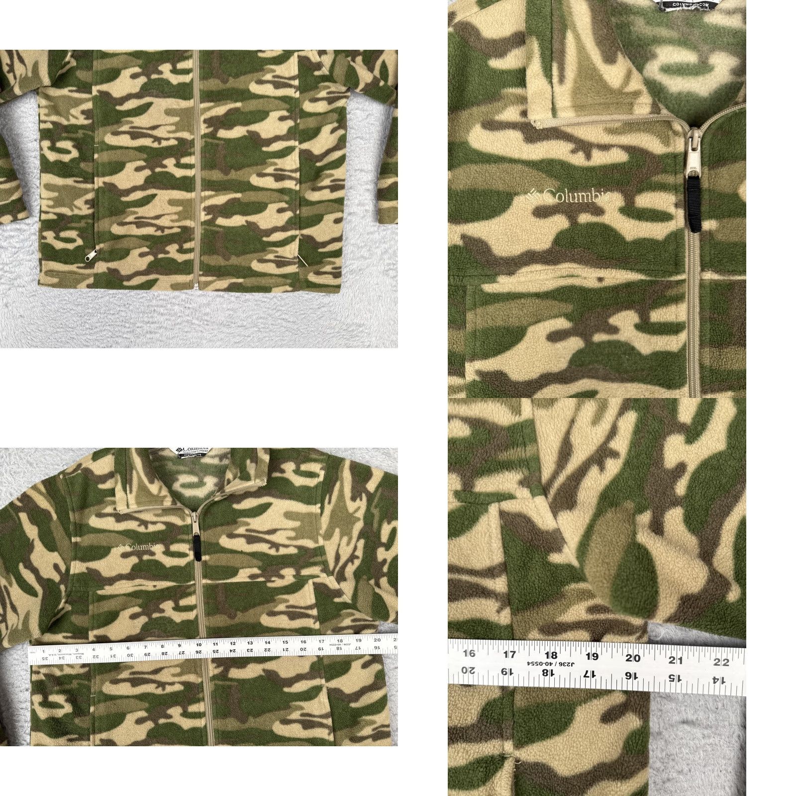 Vintage Columbia Fleece Jacket Mens Small Green Camo Full Zip Pockets Outdoor Hiking Size US S / EU 44-46 / 1 - 8 Thumbnail