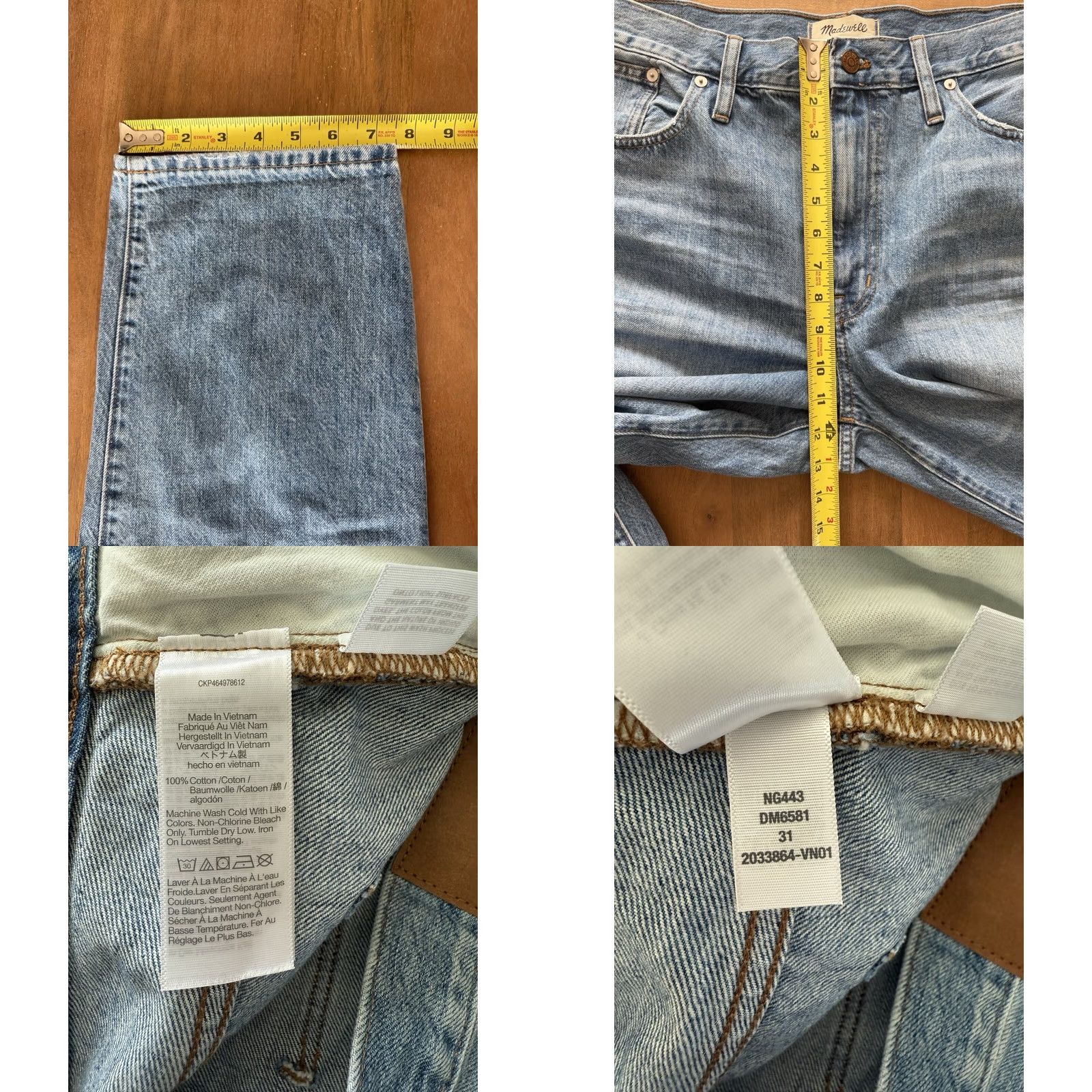 Madewell Madewell The Slouchy Boy Jeans Womens Jeans 37x29 Light Baggy Whiskered 90s Bohemian City Grunge Hip Hop Logo Retro Skater Mens Womens Girls Size 24" / US 00 / IT 34 - 8 Thumbnail