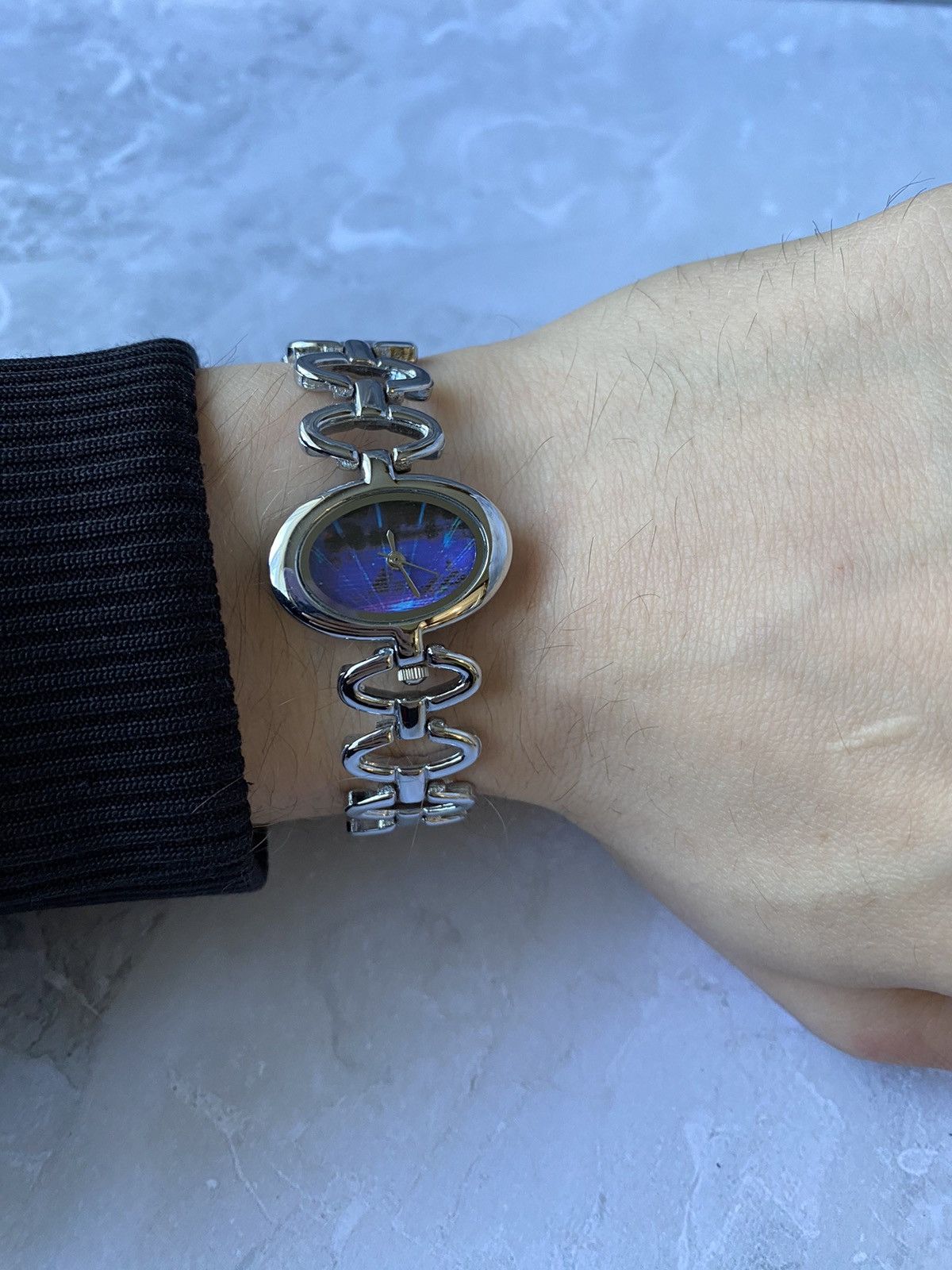 Jewelry × Vintage Futuristic Metal Bracelet Watch Size ONE SIZE - 1 Thumbnail