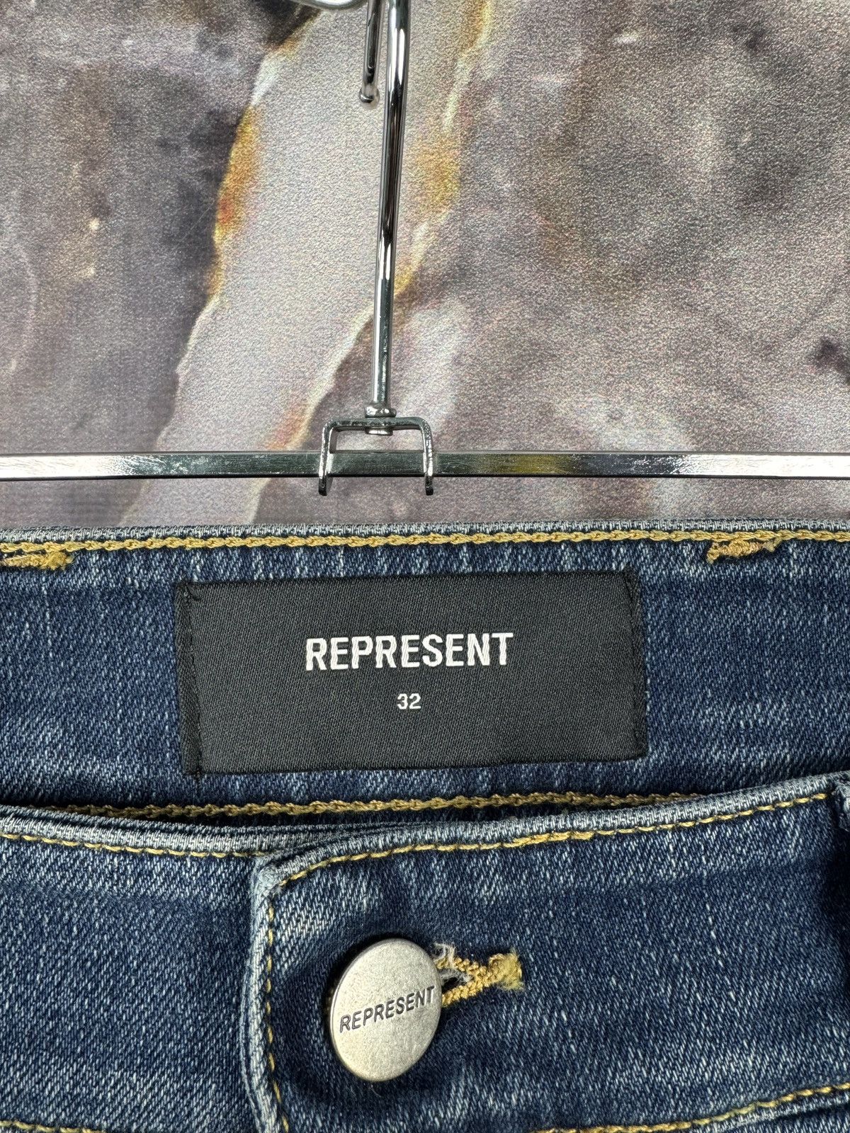 Represent Clo. Represent Distressed Skinny Jeans Blue Ripped Denim Slim Fit Size US 32 / EU 48 - 8 Thumbnail