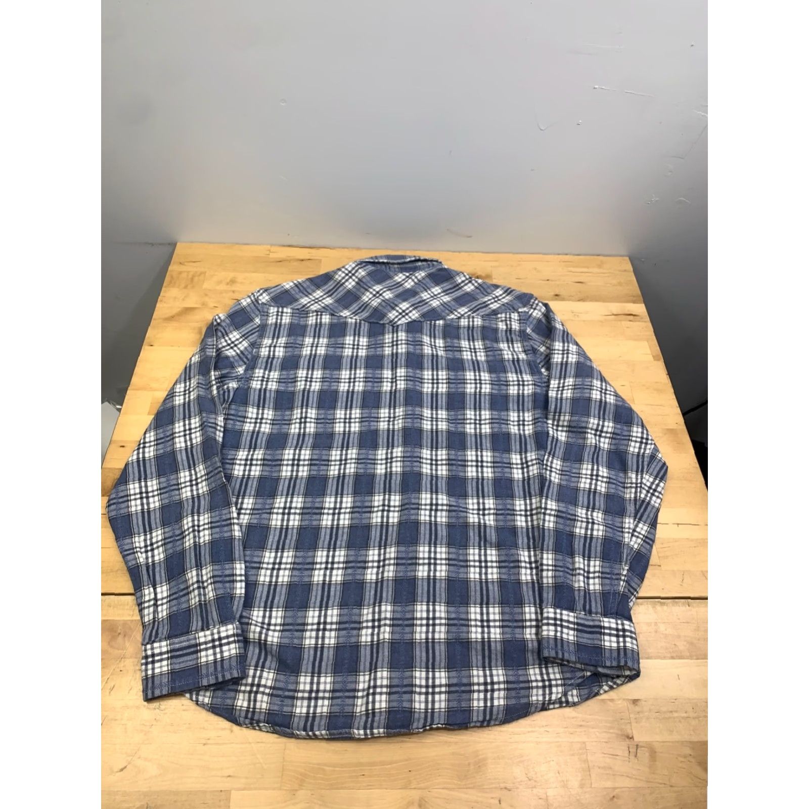 Lucky Brand Lucky Brand Button-Up Shirt Mens M Western Cowboy Plaid Blue 12741 Size US M / EU 48-50 / 2 - 6 Thumbnail
