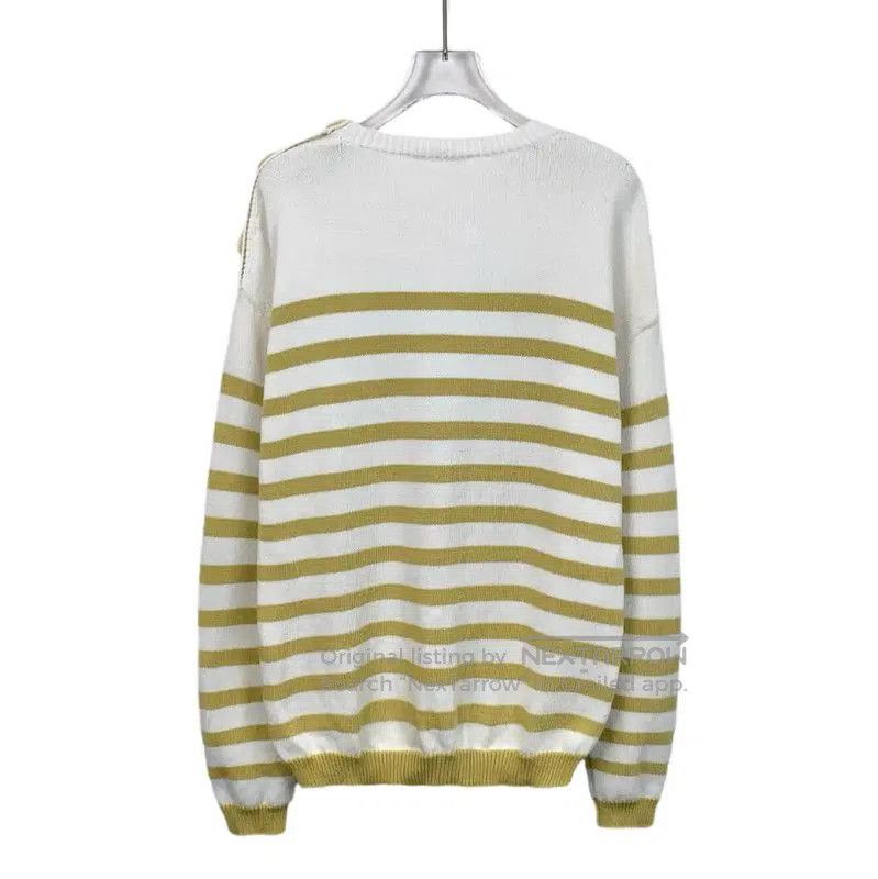 Max Mara MaxMara Striped Cotton Pullover Sweater . Size L / US 10 / IT 46 - 2 Thumbnail