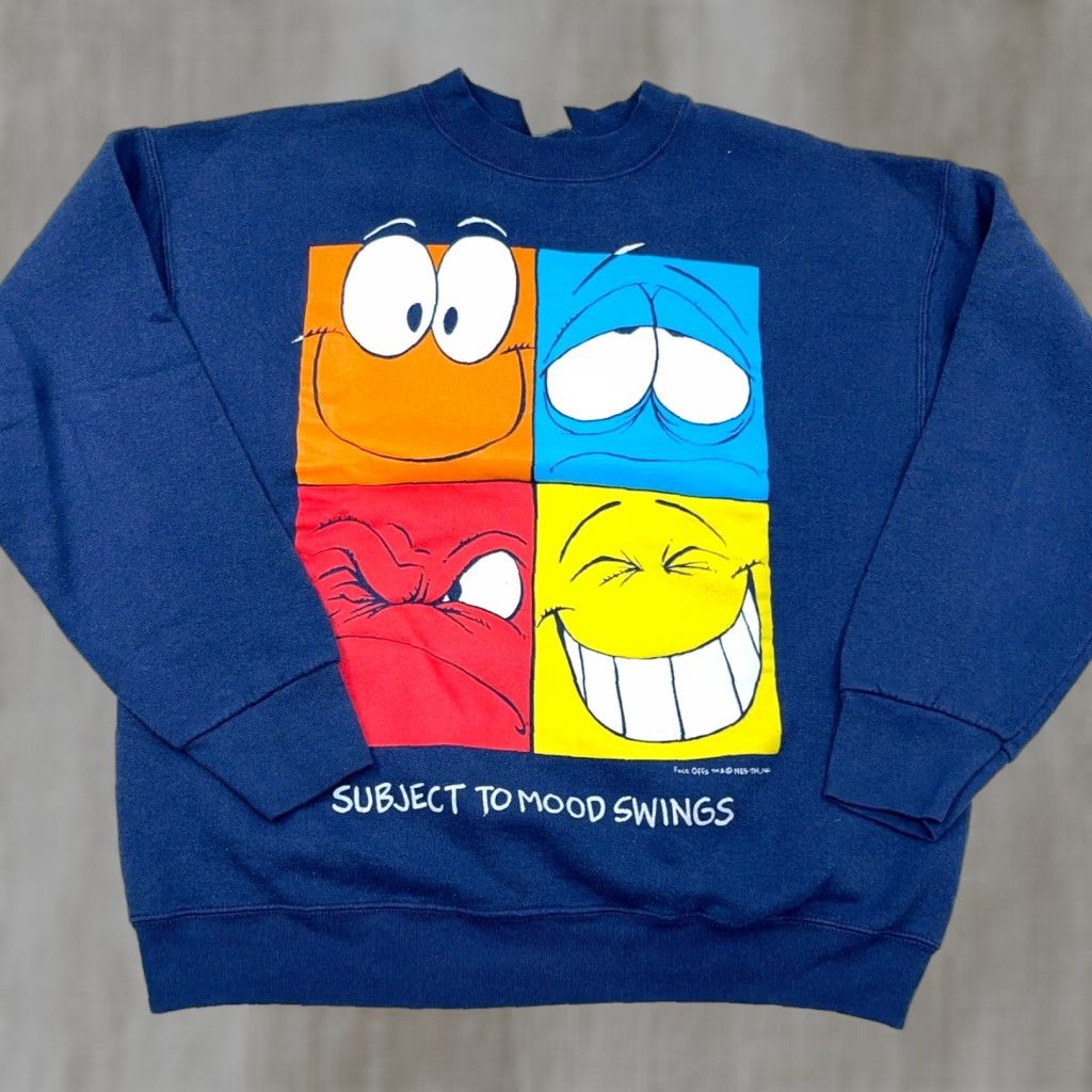 Fruit Of The Loom VINTAGE Fruit of the Loom Sweatshirt Men's Large Blue 90s USA Graphic Print Crew Neck Pullover Size US L / EU 52-54 / 3 - 1 Thumbnail