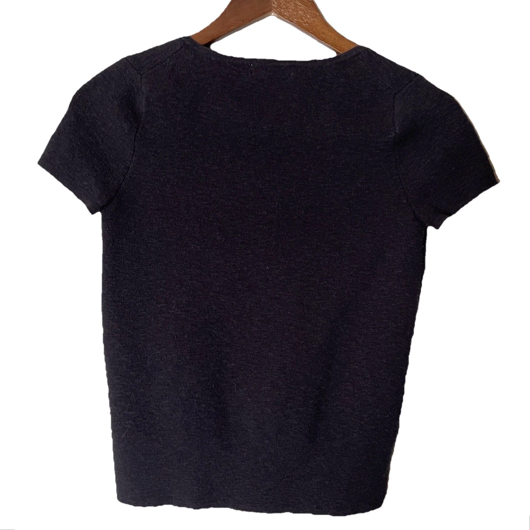 Madewell Madewell Tee Women’s XS Black Short Sleeve Square Neck Crop Top Casual Size XS / US 0-2 / IT 36-38 - 3 Thumbnail