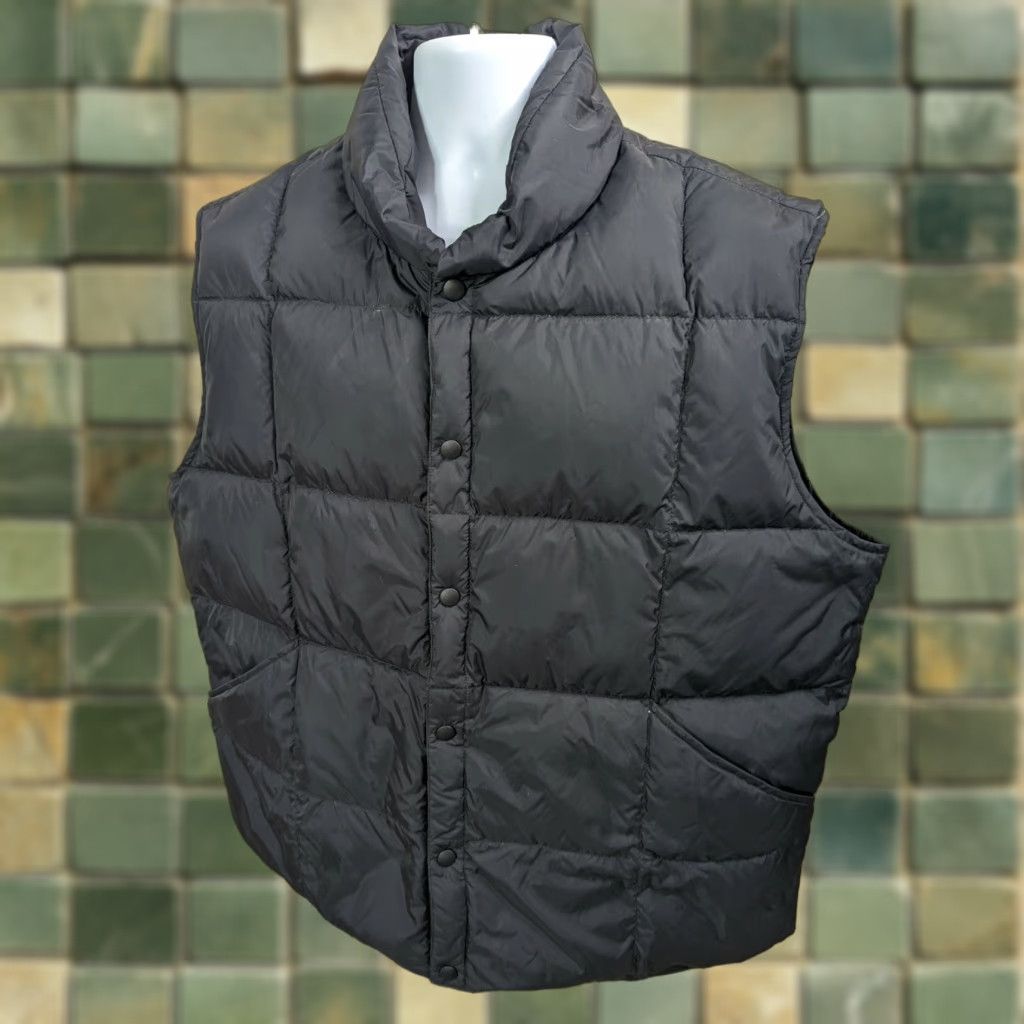 Lands' End VINTAGE Lands' End Goose Down Quilted Puffer Vest Men's XL Black Jackets Coat Mens Size US XL / EU 56 / 4 - 1 Thumbnail