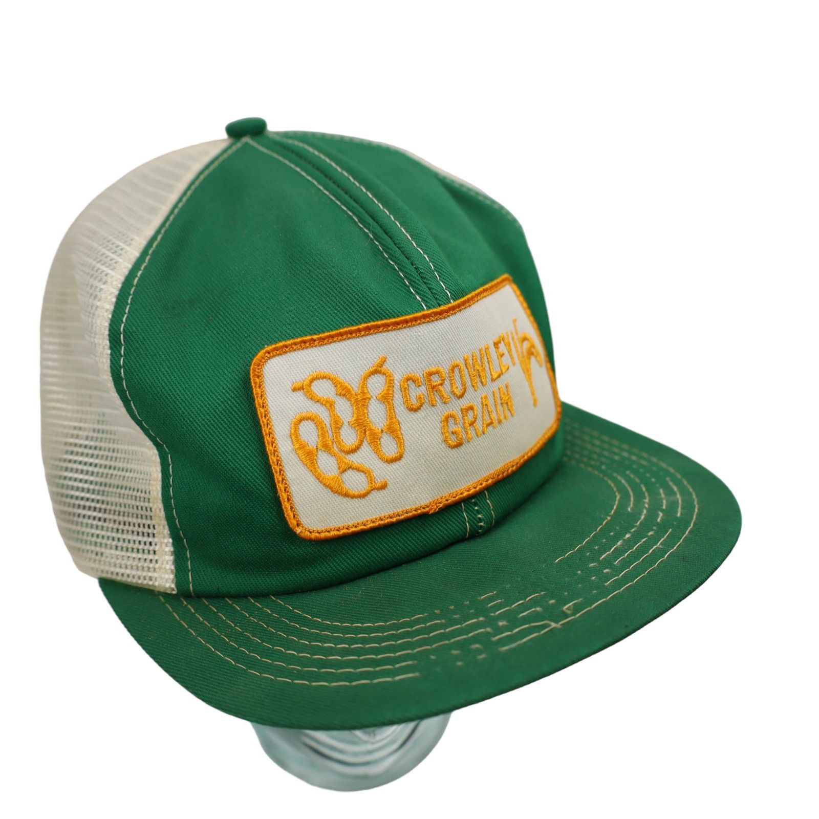 Vintage Vintage K-Products Crowley Grains Patch Mesh Snapback Hat Size ONE SIZE - 2 Thumbnail