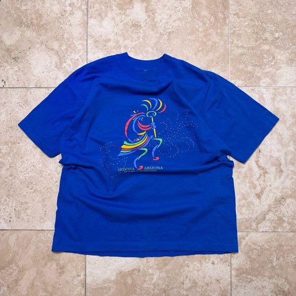 Vintage 1996 Puff Kokopelli Sedona Arizona Blue shirt Size XL Size US XL / EU 56 / 4 - 1 Thumbnail