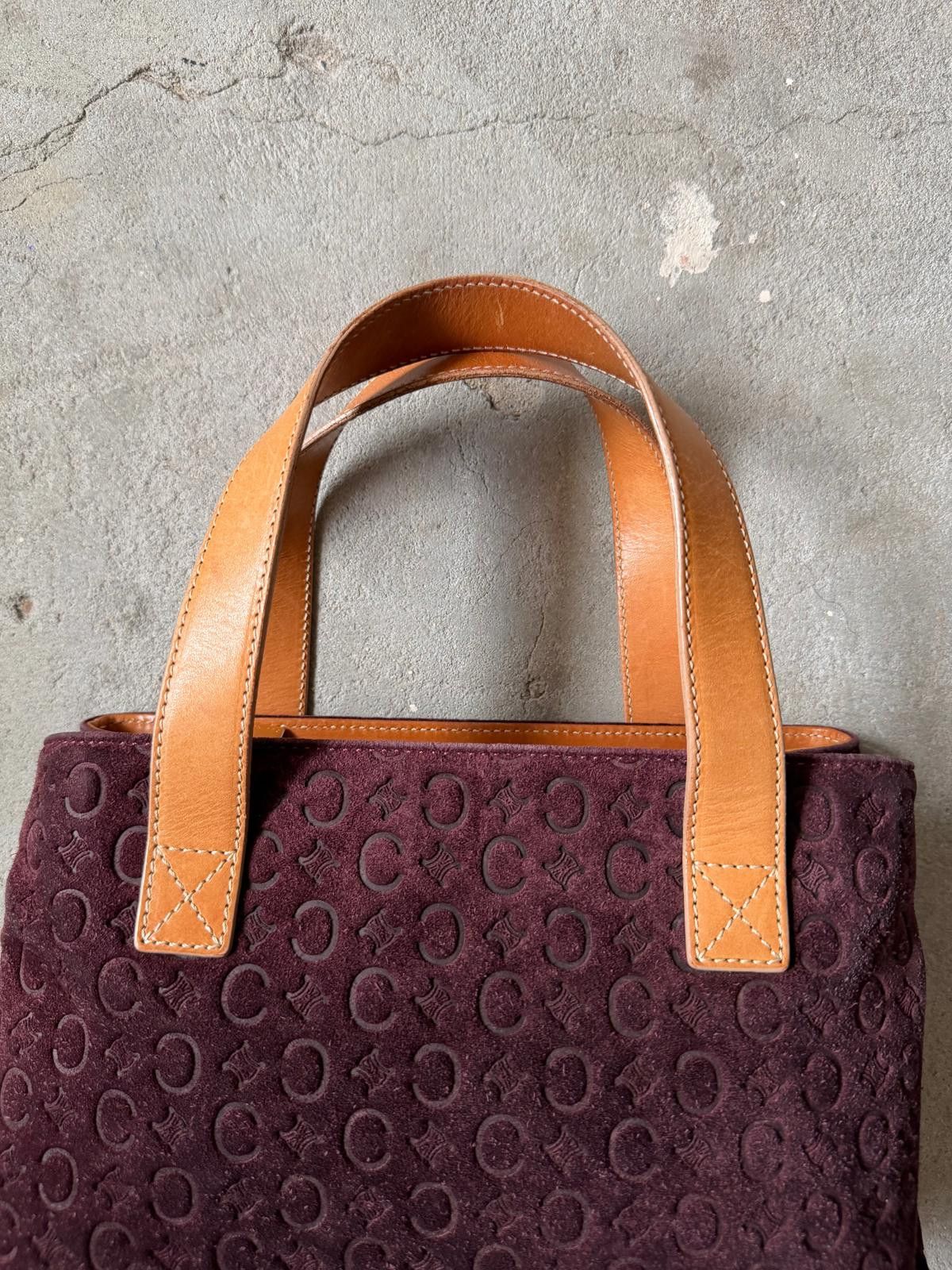 Celine Celine C Macadam Suede Shoulder Bag Brown/Beige Size ONE SIZE - 4 Thumbnail