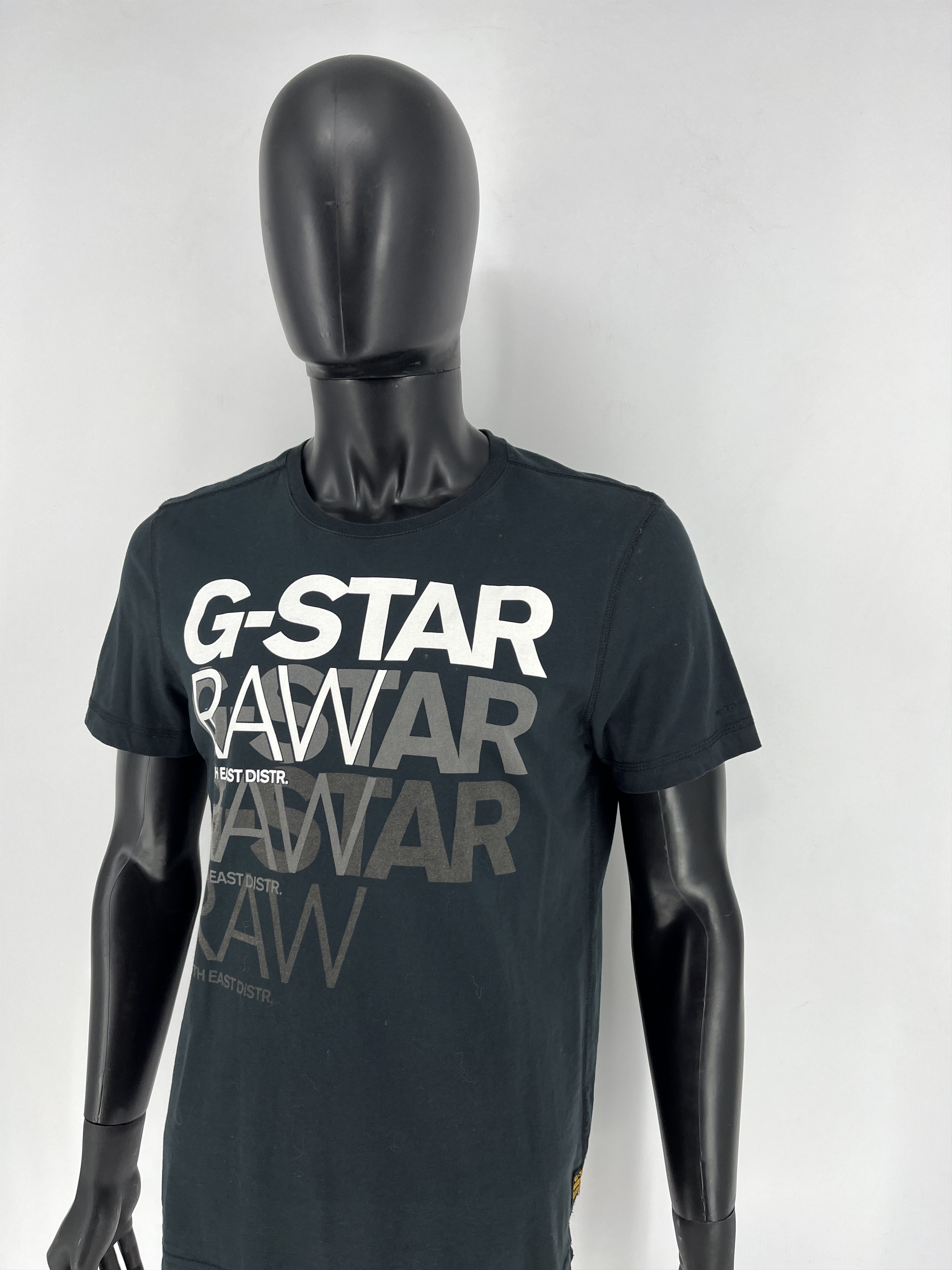 G-Star Vintage G-Star Raw T-Shirt Black Big Centre Logo Size m Size US M / EU 48-50 / 2 - 4 Thumbnail