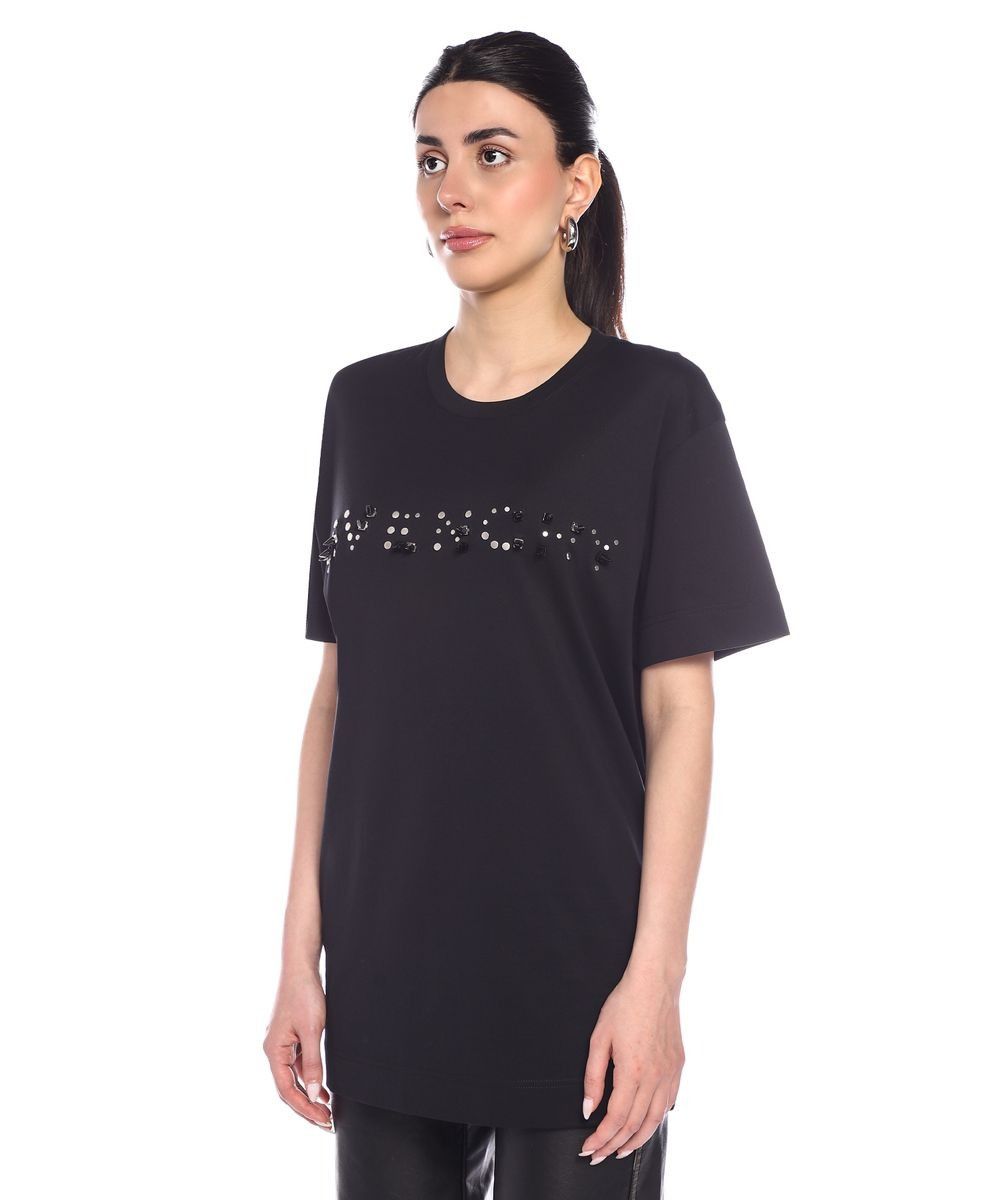 Givenchy Black Stud Embellished Logo Oversized T-Shirt Size M / US 6-8 / IT 42-44 - 1 Thumbnail