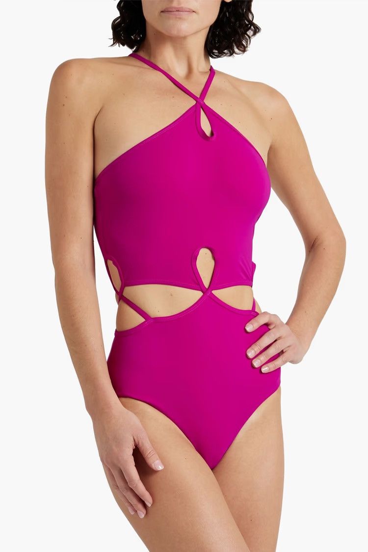 Christopher Esber CHRISTOPHER ESBER Cutout halterneck swimsuit Magenta Size XS / US 0-2 / IT 36-38 - 1 Thumbnail