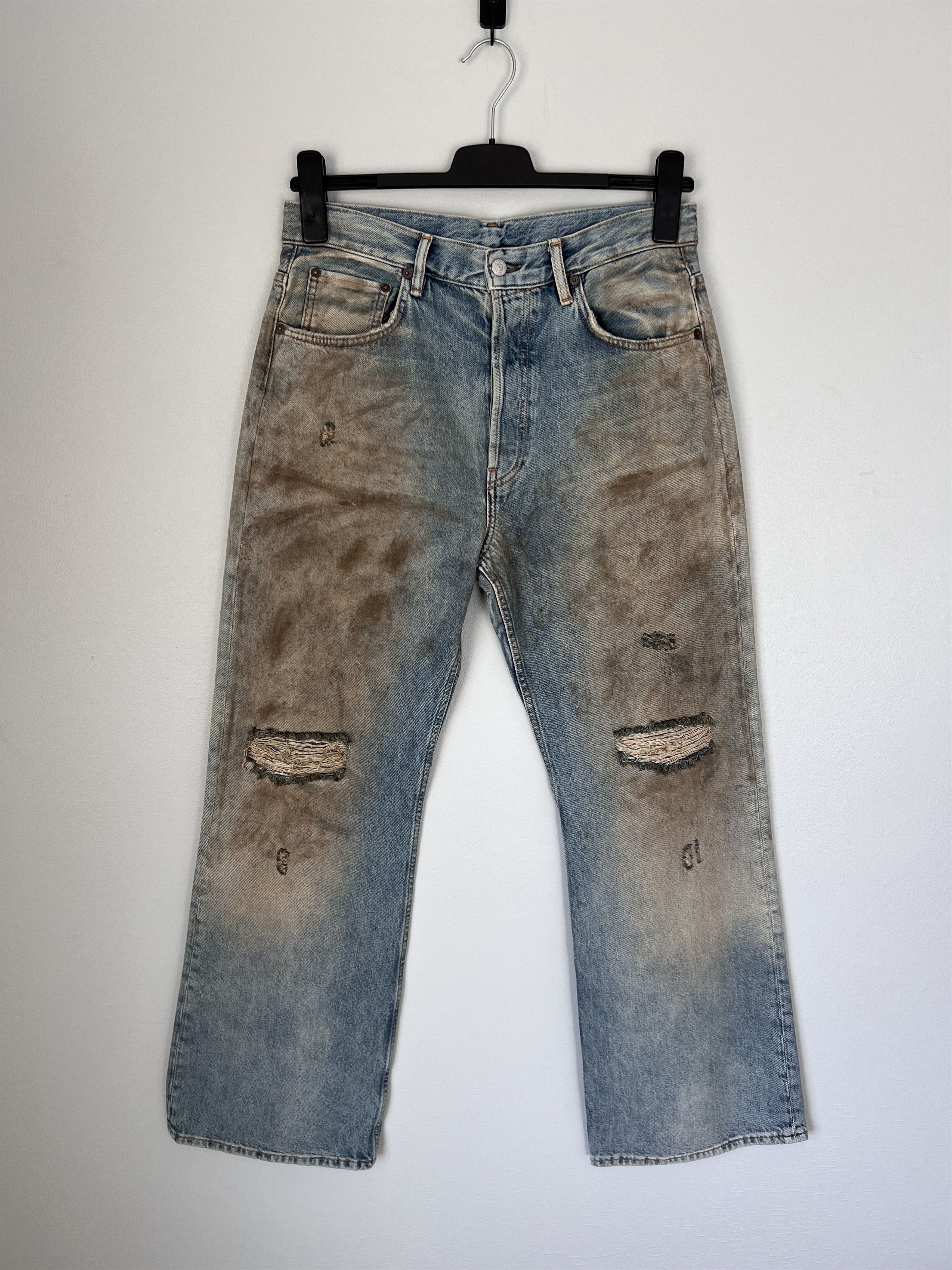 Acne Studios 2001 Mud Wash Wide Leg Jeans
