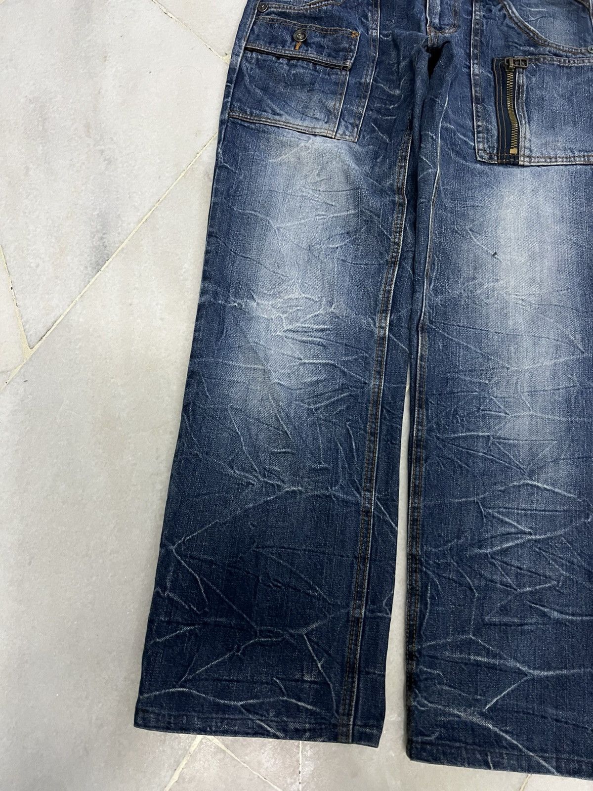 If Six Was Nine × Japanese Brand 💥Vintage 90’s Style Nylaus Clothing Bushpants Clawmark Jean Size US 30 / EU 46 - 4 Thumbnail