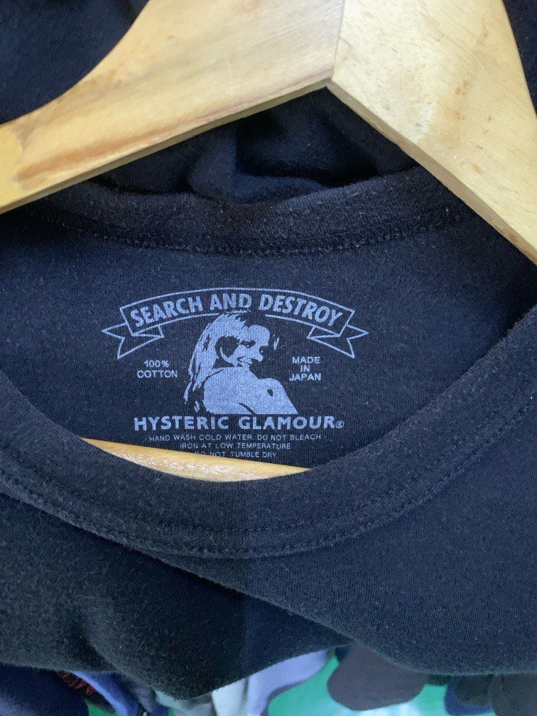 Hysteric Glamour Hysteric Glamour Search and Destroy Black Tee Size US S / EU 44-46 / 1 - 3 Thumbnail