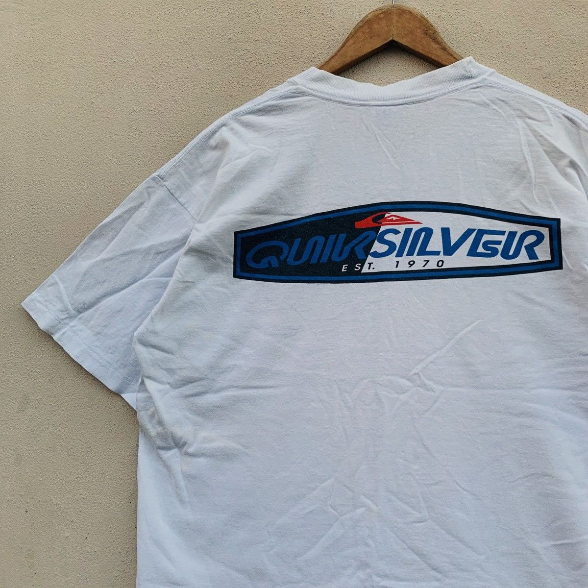 Quiksilver × Vintage Vintage 90s QUIKSILVER USA BIG LOGO Surf Brand T-shirt Size US XL / EU 56 / 4 - 4 Thumbnail