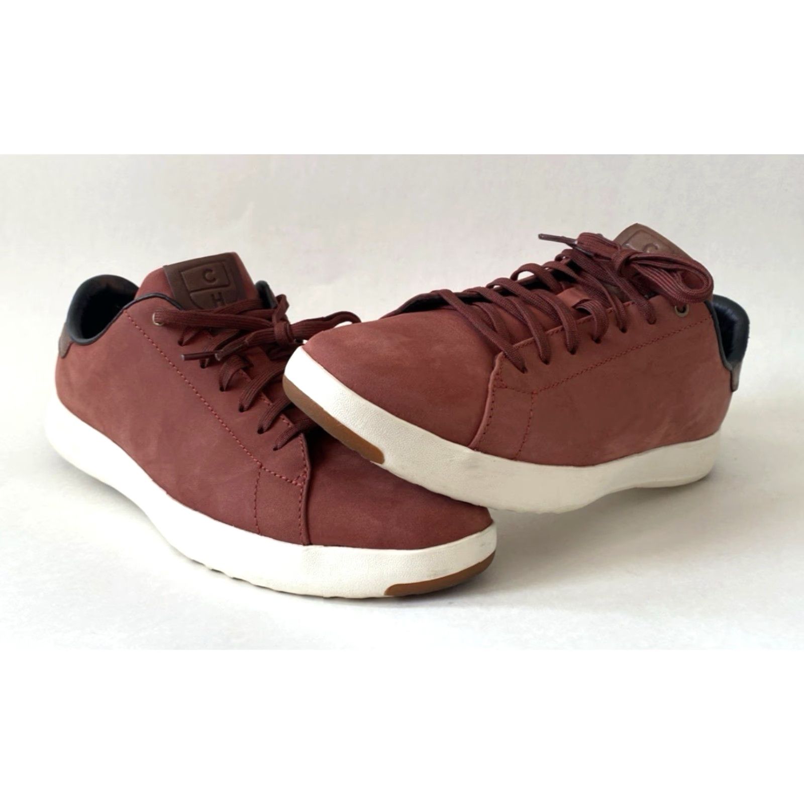 Cole Haan Cole Haan GrandPro Men’s Leather Sneakers Maroon Nubuck Chestnut 10 M Casual Shoes Size US 10 / EU 43 - 5 Thumbnail