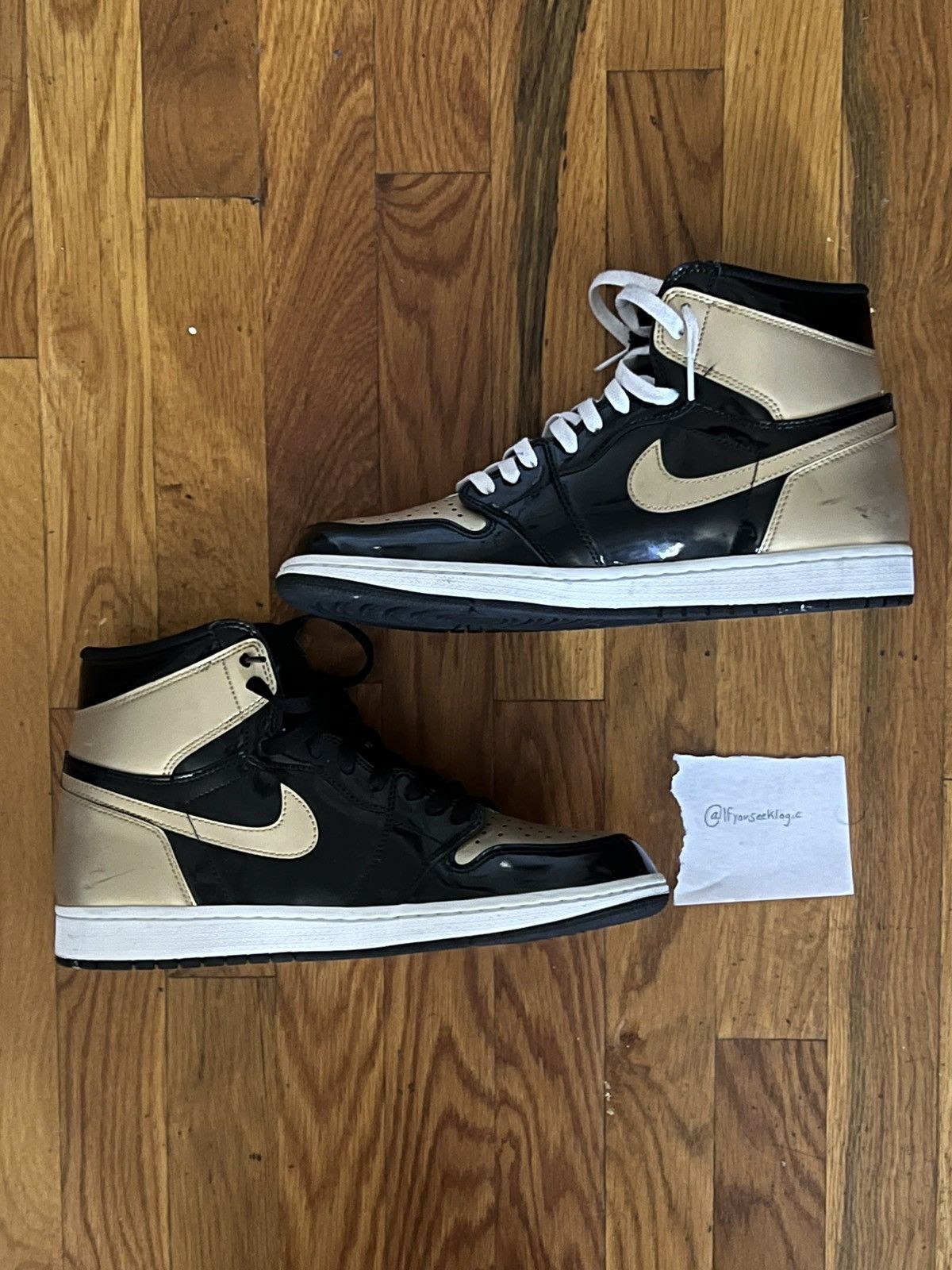Jordan Brand Jordan 1 Retro High NRG Patent Gold Toe Size US 11 / EU 44 - 2 Thumbnail