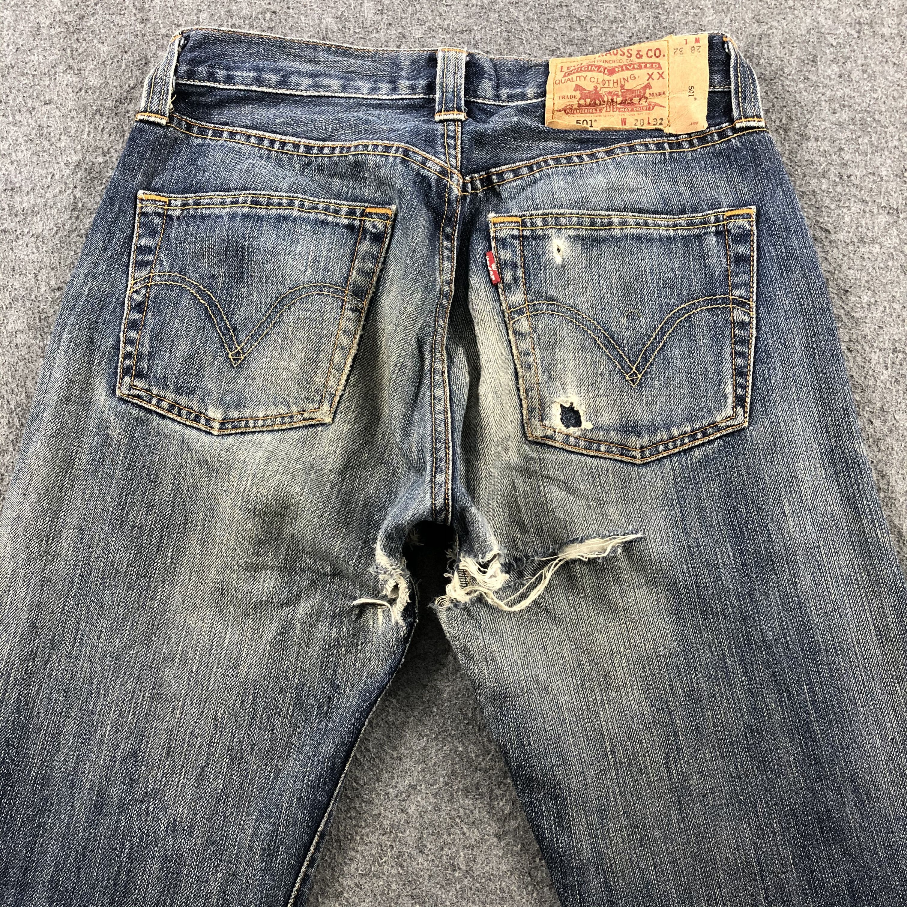 Levi's Vintage Blue Wash Levis 501 Jeans-JM1942 Size US 30 / EU 46 - 5 Thumbnail