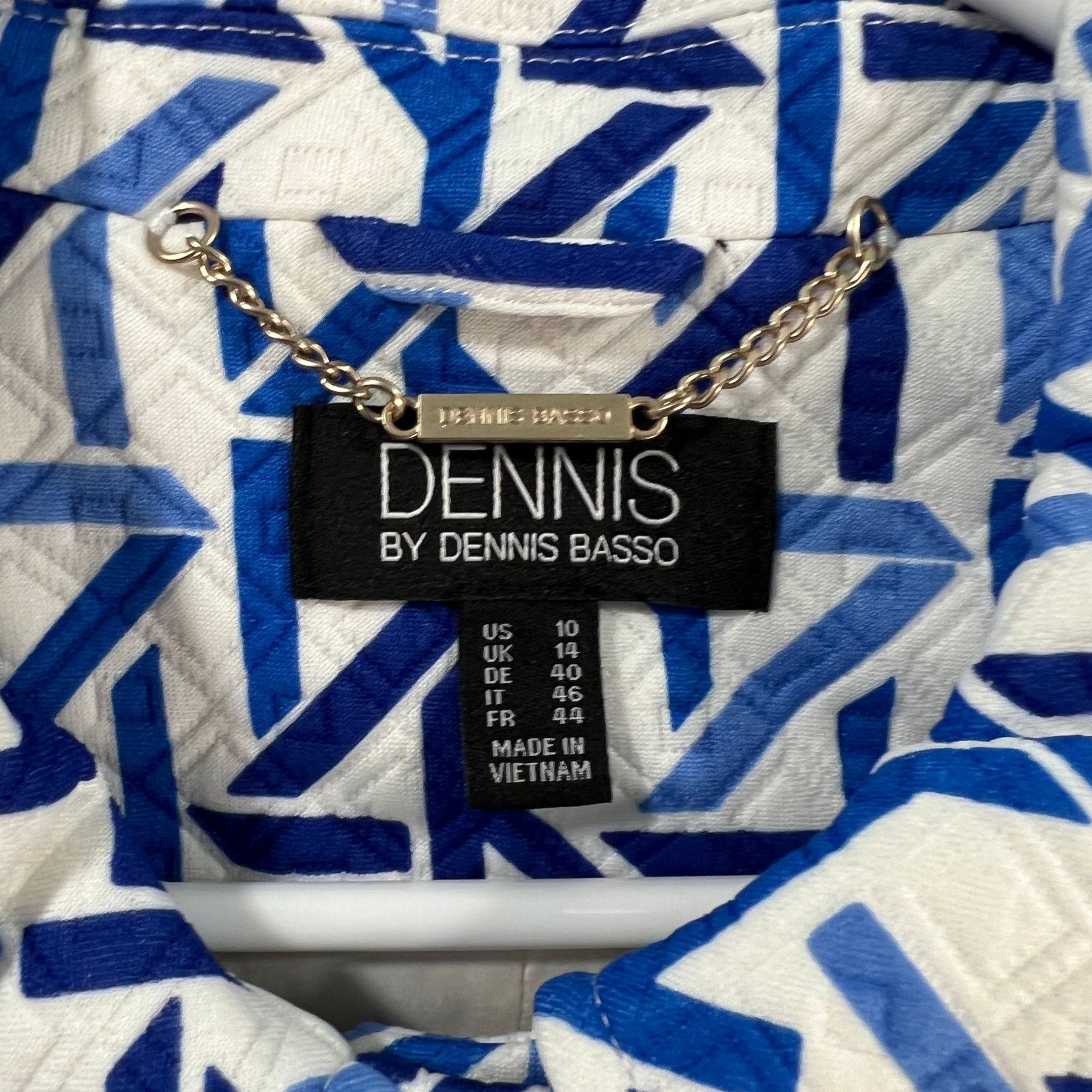 Other Dennis Basso Jacquard Knit Button-Front Jacket Size L / US 10 / IT 46 - 4 Thumbnail