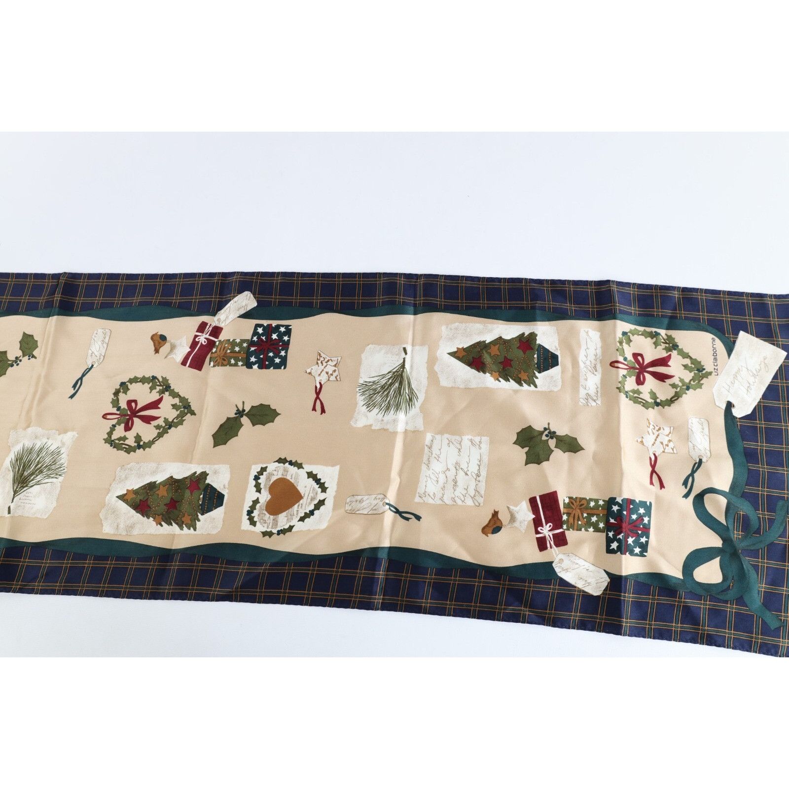 Vintage Vintage 90s Streetwear Silk Christmas Holidays Neck Scarf Size ONE SIZE - 4 Thumbnail