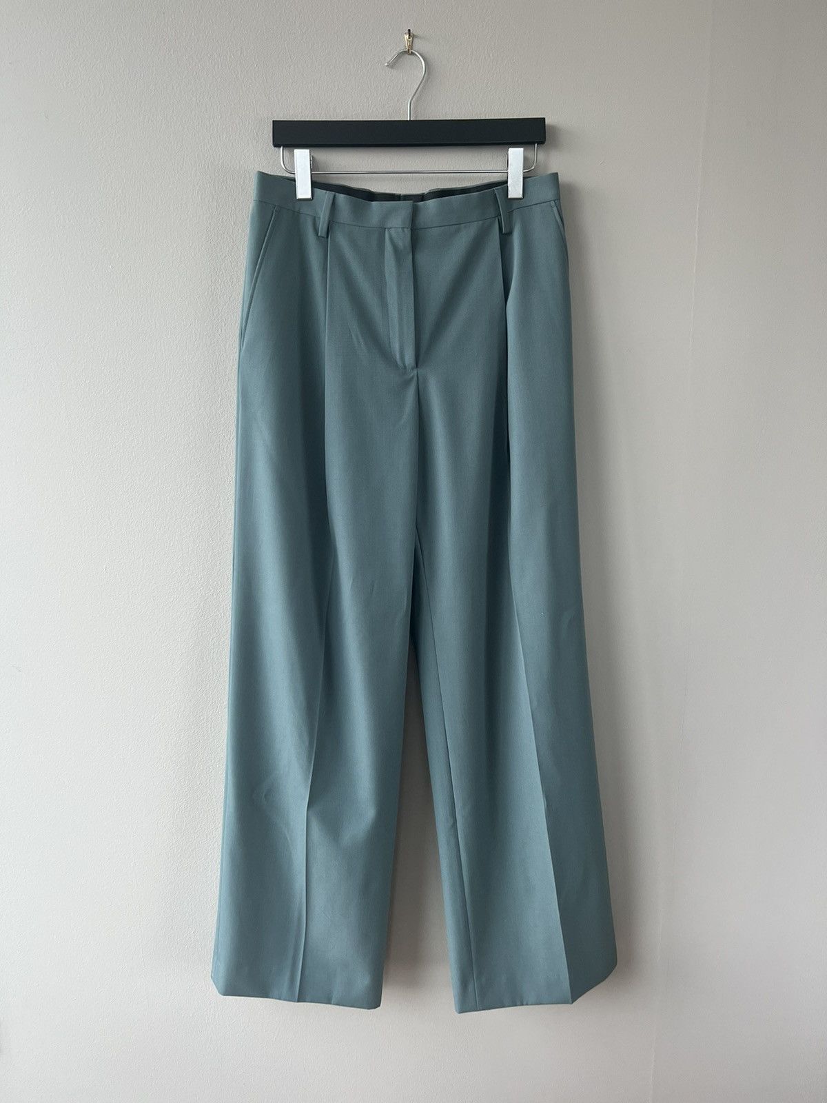 image of Dries Van Noten Ss23 Wide Turquoise Trousers, Men's (Size 32)