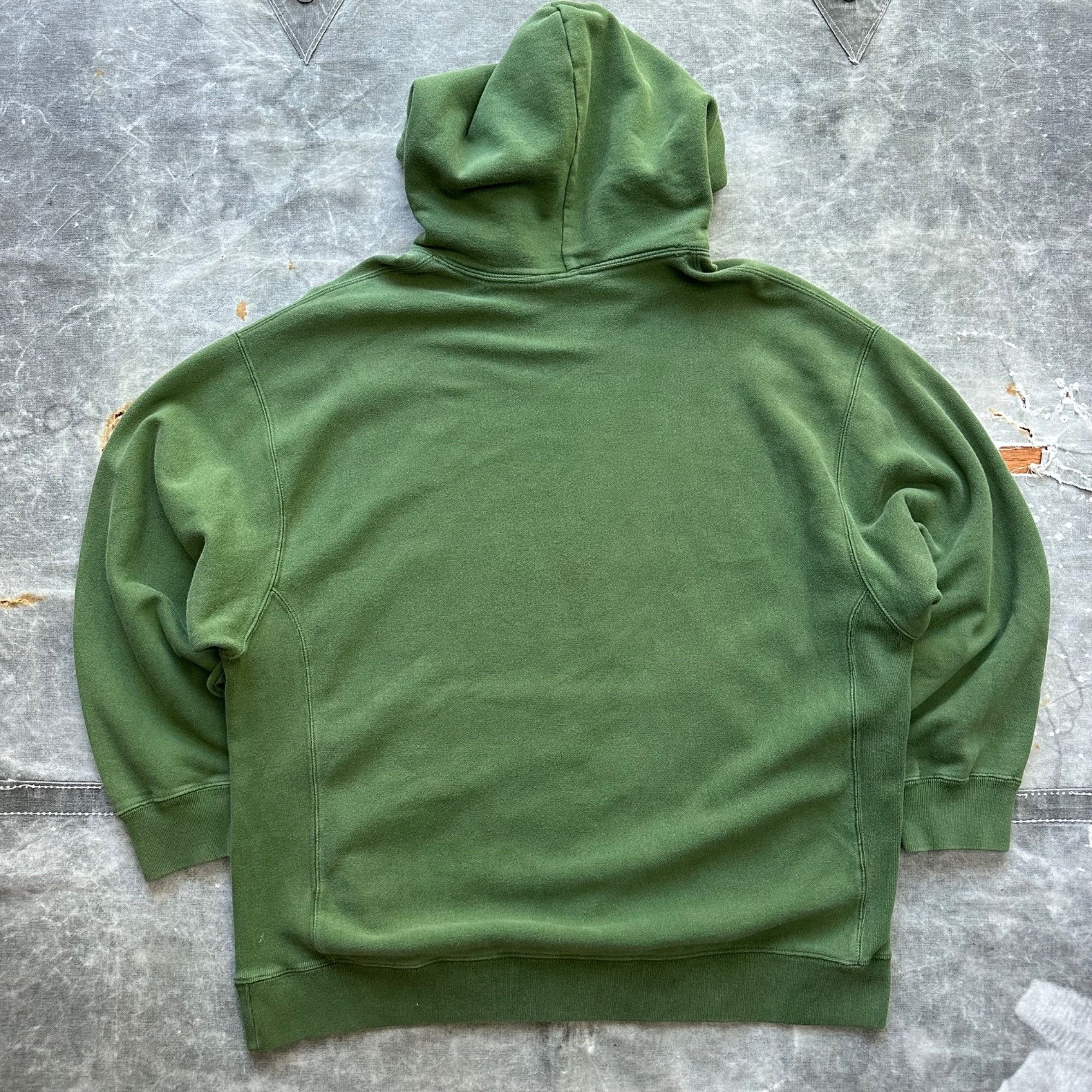 Gap × Vintage Vintage Y2K GAP Reverse Weave Style Hoodie Sweatshirt Olive Size US XL / EU 56 / 4 - 3 Thumbnail