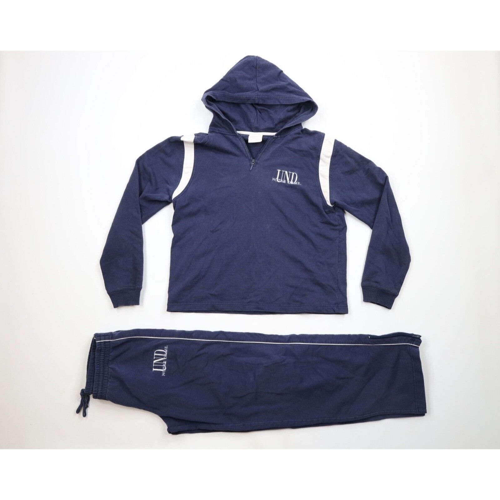 image of Jansport x Vintage 90's Notre Dame University 2 Piece Track Suit in Blue, Women's (Size Large)