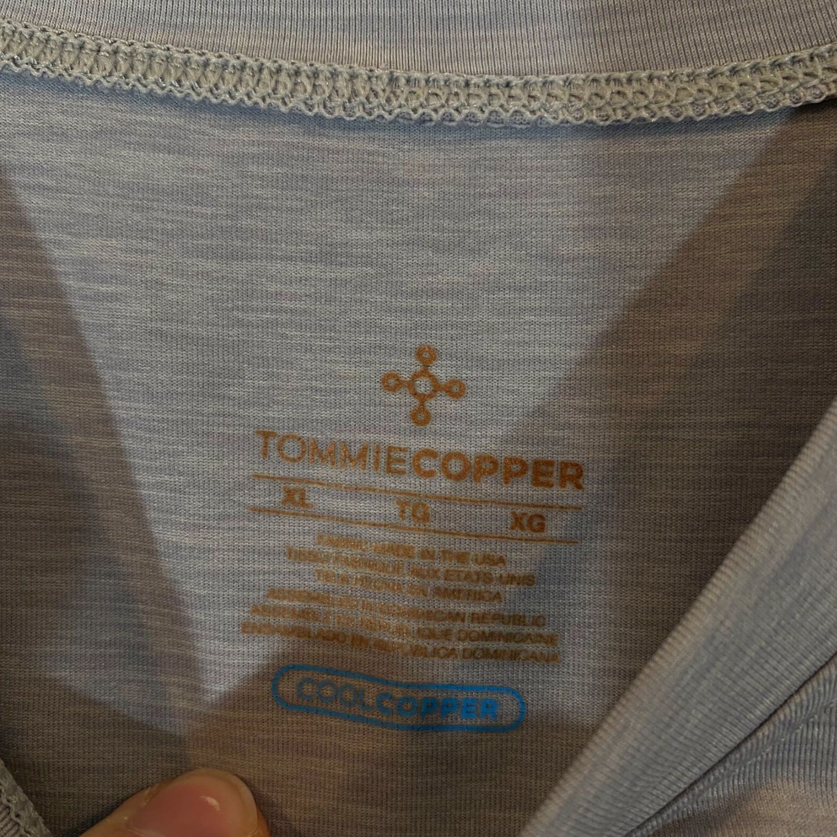 Vintage Tommie Copper Shirt Women's XL Tee Gray Shoulder Support Cool Copper Size XL / US 12-14 / IT 48-50 - 3 Thumbnail