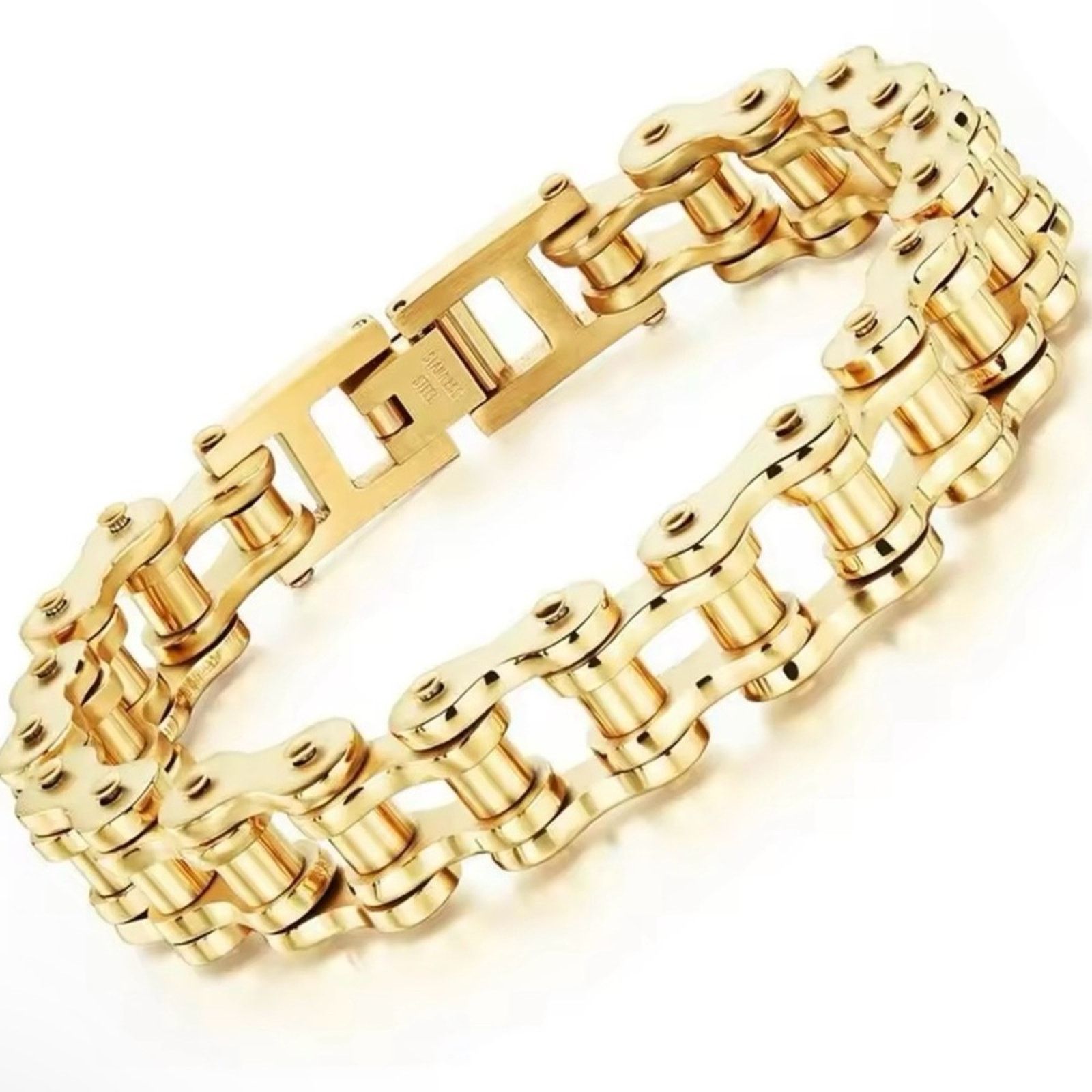 Other Punk Rock Biker 316L Stainless Steel Mens Bracelet Size ONE SIZE - 2 Thumbnail
