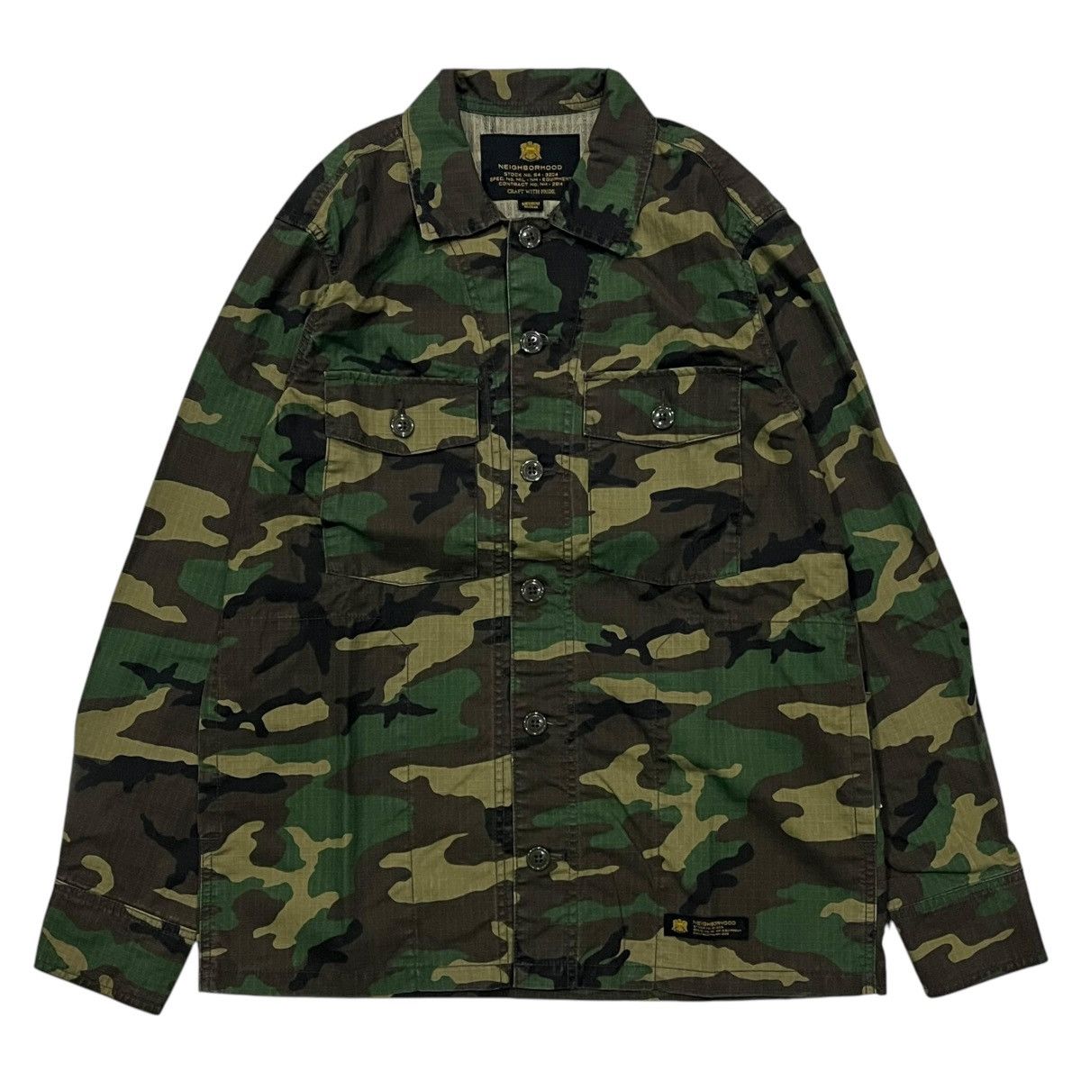 Neighborhood Neighborhood Who Dares Wins Woodland Camo BDU LS Shirt Size US M / EU 48-50 / 2 - 3 Thumbnail