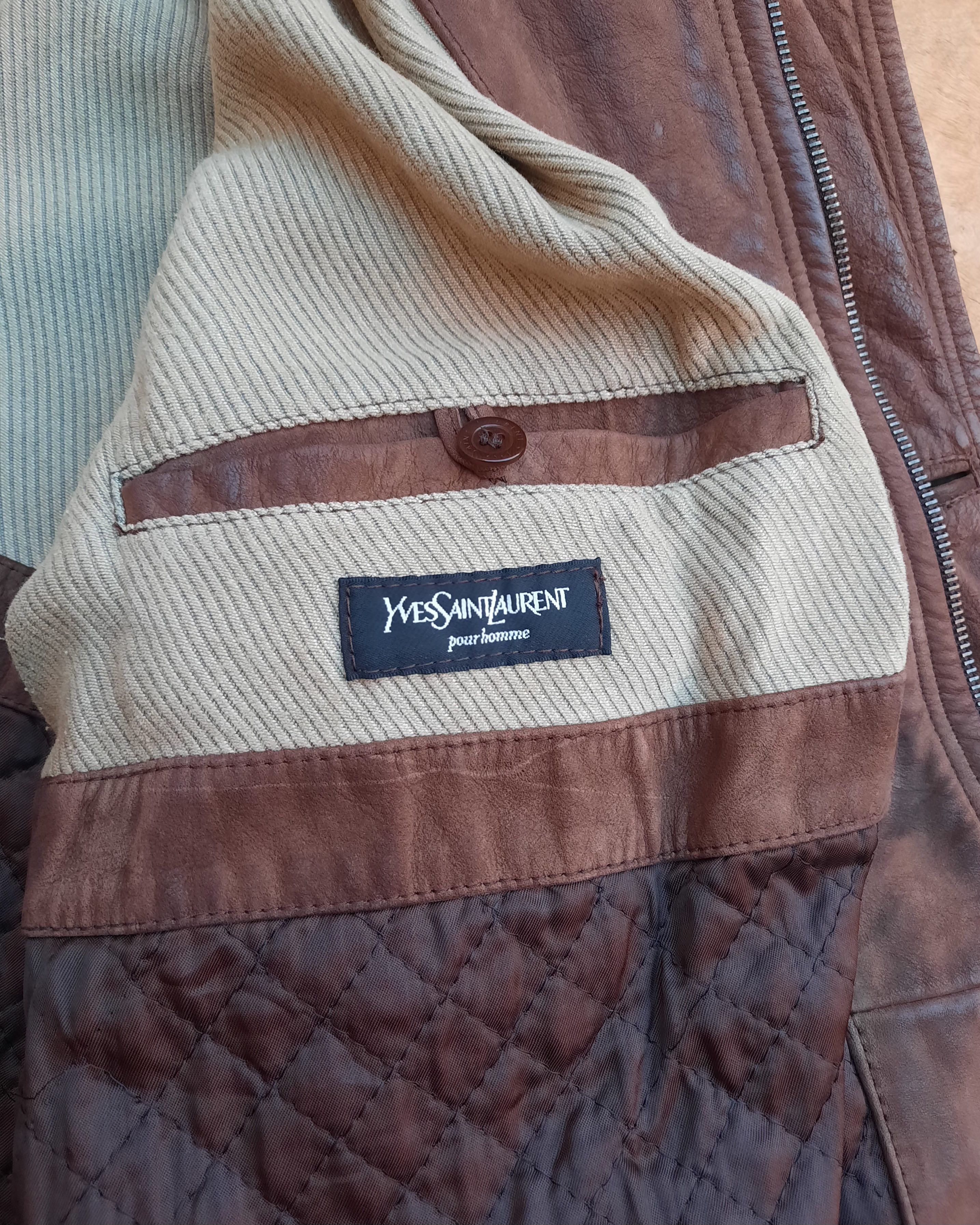 Yves Saint Laurent Yves Saint Laurent utility coat Jacket italy leather SZ 50 Size US M / EU 48-50 / 2 - 7 Thumbnail