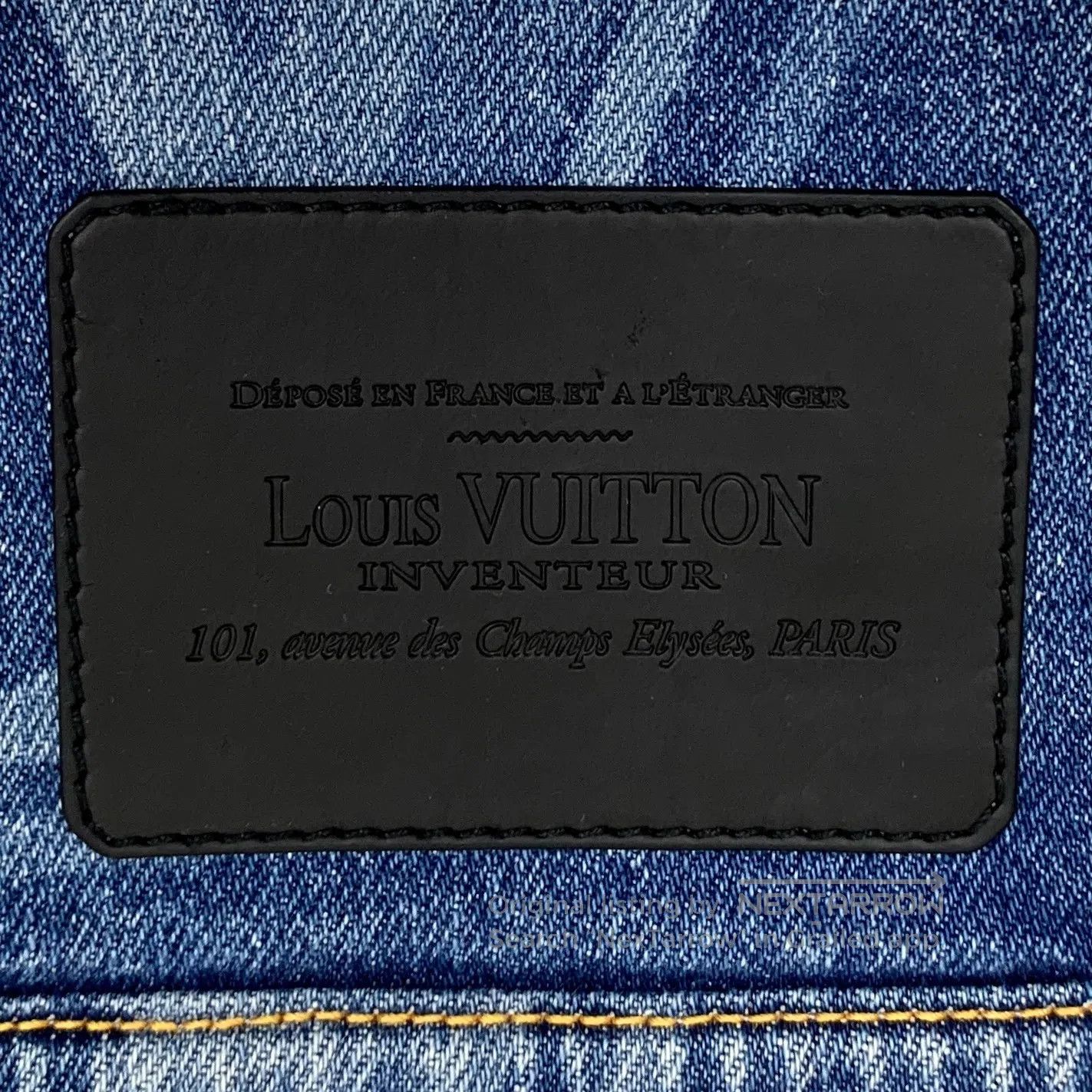 Louis Vuitton Louis Vuitton Dark blue logo vintage print fringed cotton Size XS / US 0-2 / IT 36-38 - 6 Thumbnail