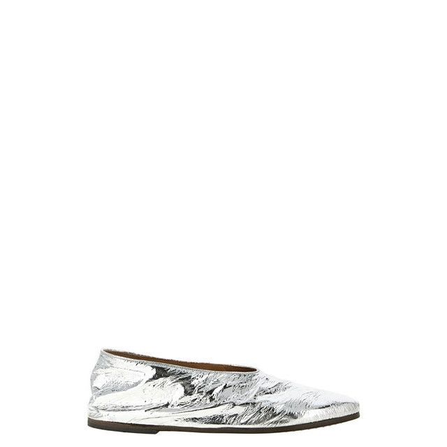 Marsell Coltellaccio Silver Ballerina Flats New & Authentic