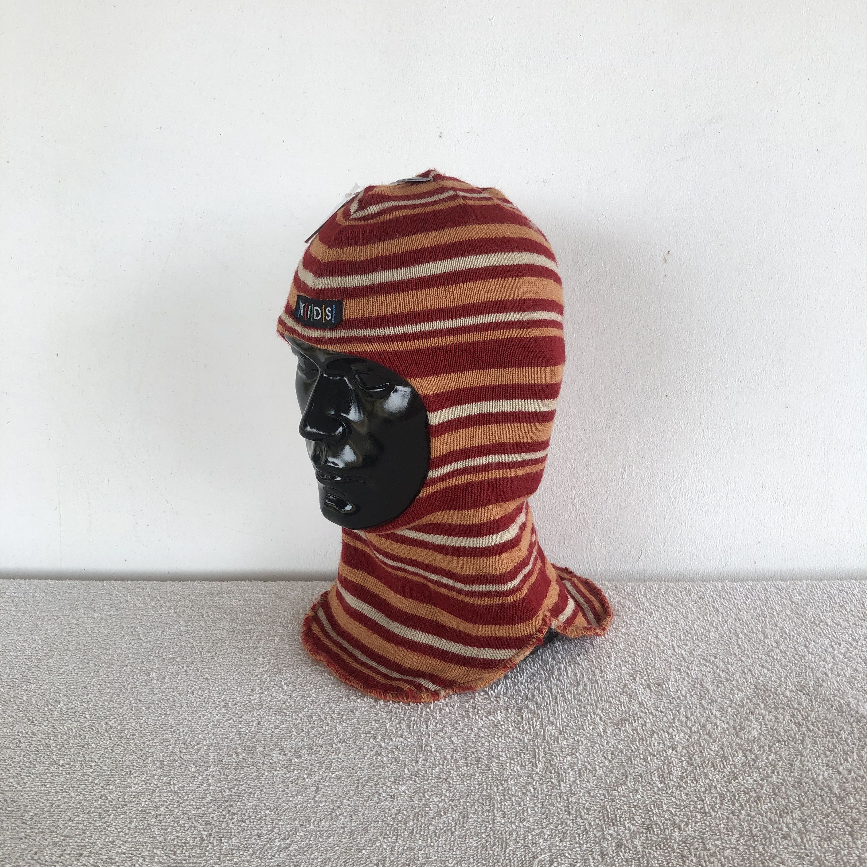 Japanese Brand Multi Color Balaclava Beanie Stripe Snow Caps Japanese Hats Size ONE SIZE - 1 Thumbnail