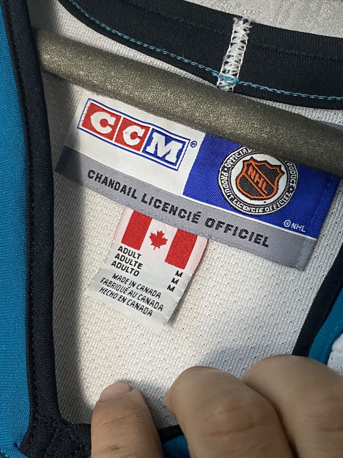 Ccm Vintage 90s CCM San Jose Sharks NHL Hockey Jersey Shirt Size US M / EU 48-50 / 2 - 4 Thumbnail