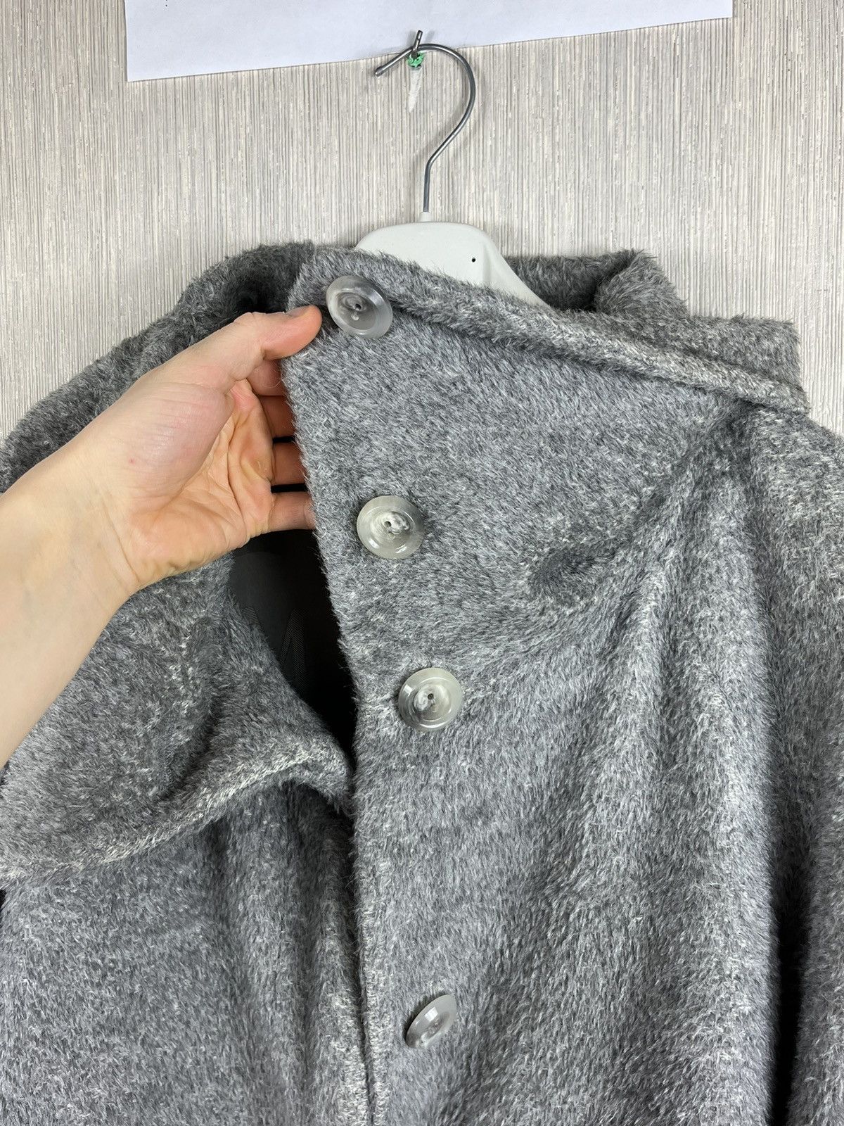 Designer × Max Mara Max Mara Studio alpaca wool coat fuzzy hairy Size M / US 6-8 / IT 42-44 - 13 Thumbnail