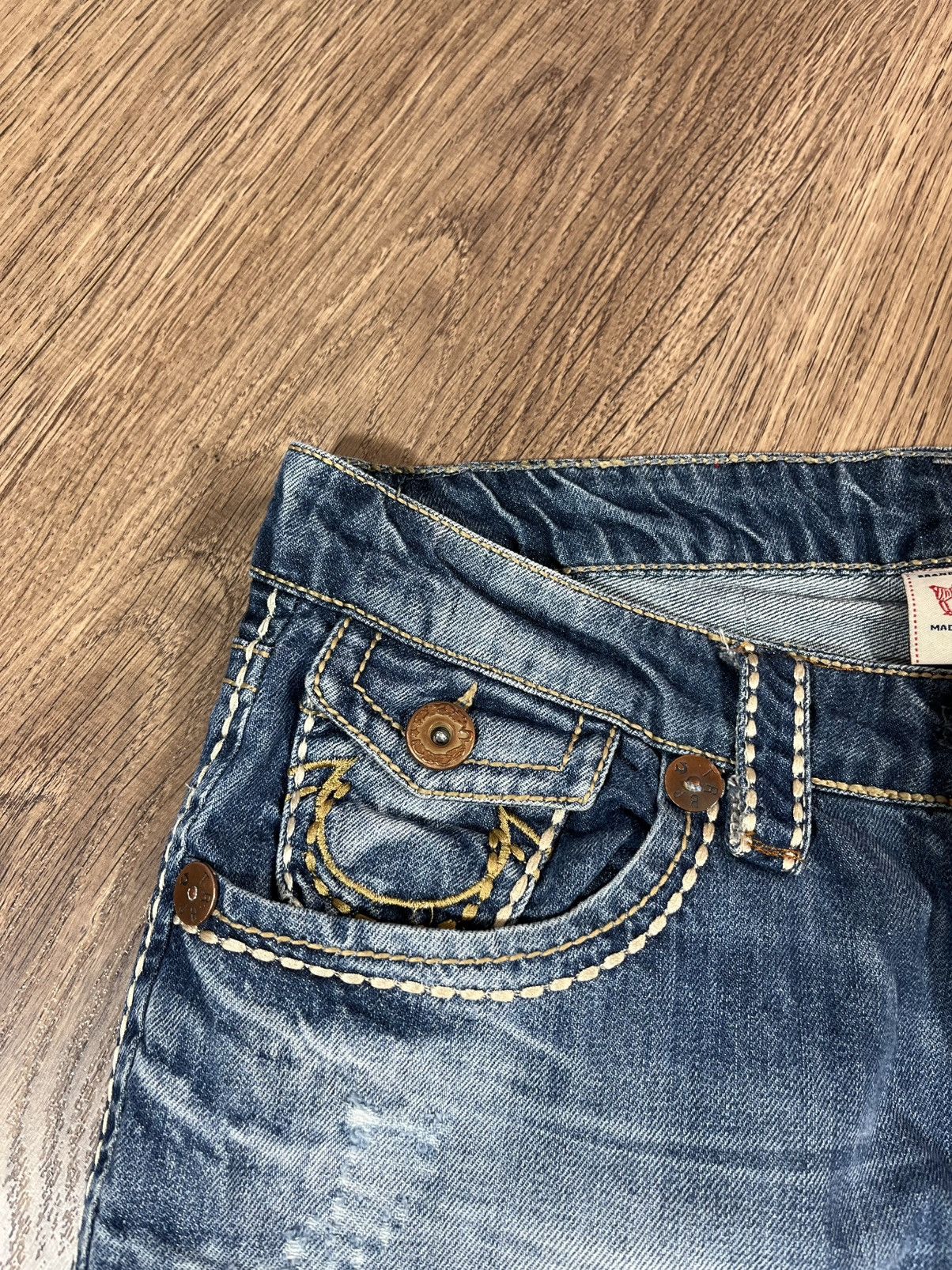 True Religion Vintage True Religion Rainbow Bobby Denim Pants Size US 31 - 7 Thumbnail