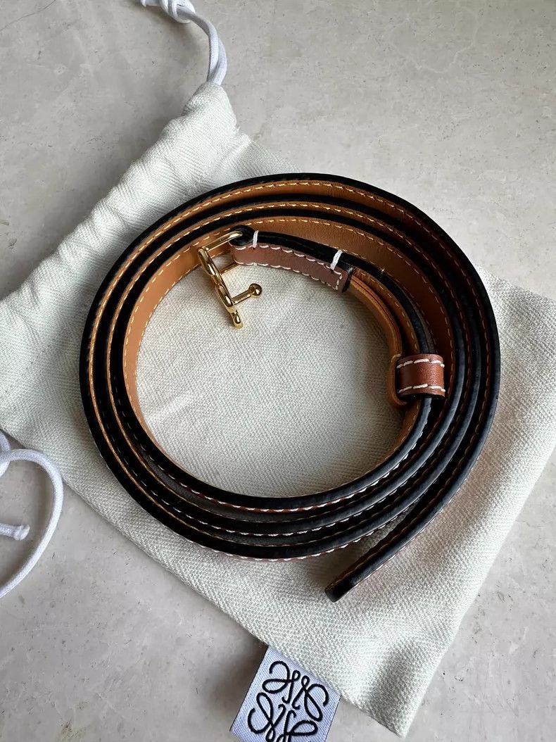Loewe LOEWE Smooth leather fine leather narrow belt Size ONE SIZE - 2 Thumbnail