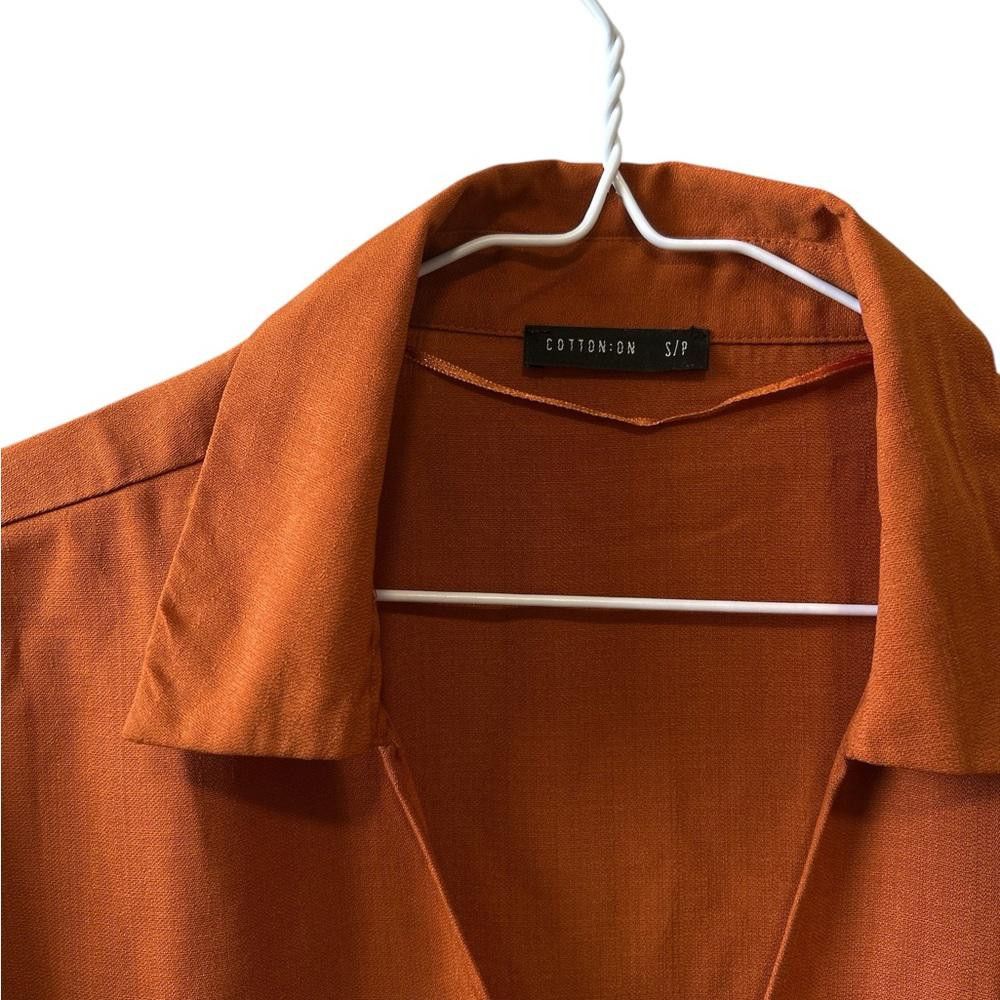 Cotton On Burnt Orange Cotton On Tie-Front Crop Top Size S / US 4 / IT 40 - 2 Thumbnail
