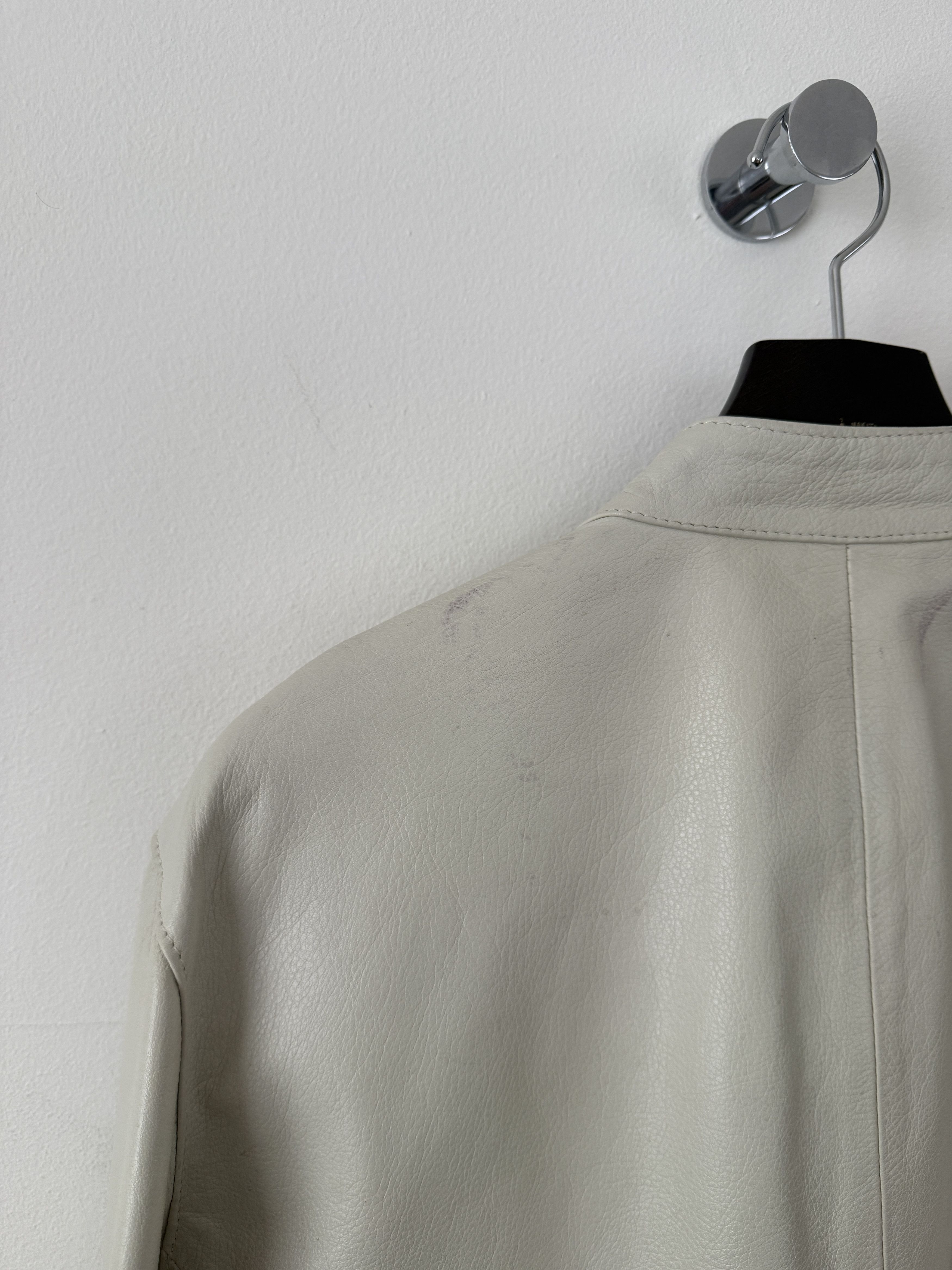 5 Zip Leather Moto Jacket