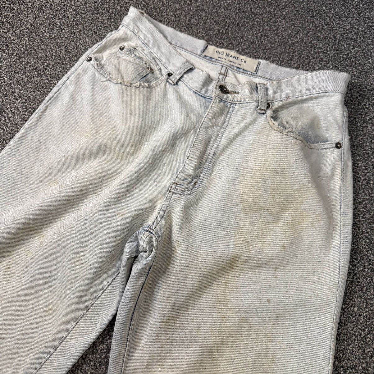 20471120 Vintage 90s Distressed Gio Jeans Loose Fit Faded Denim Size US 30 / EU 46 - 3 Thumbnail