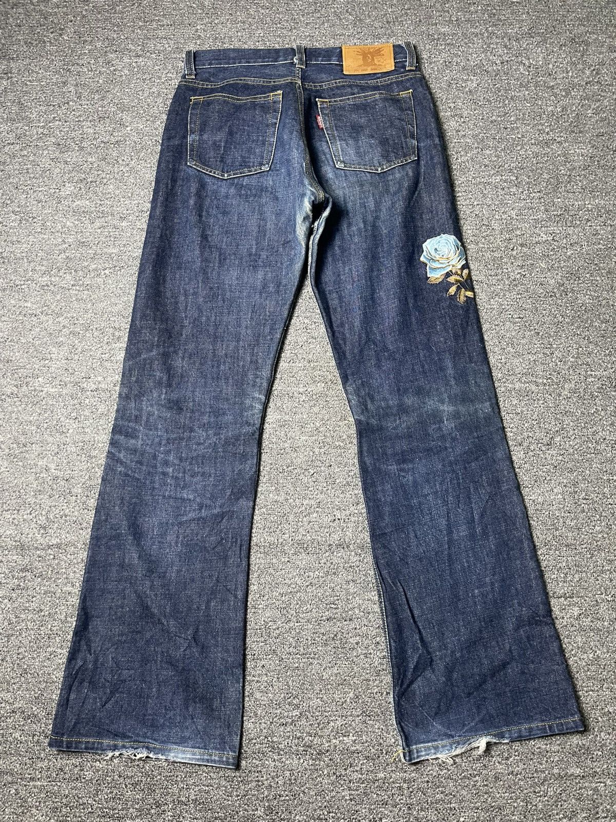 Japanese Brand × Vintage OZONE Flower Embroidery Flare Denim Jeans (91) Size US 28 / EU 44 - 8 Thumbnail